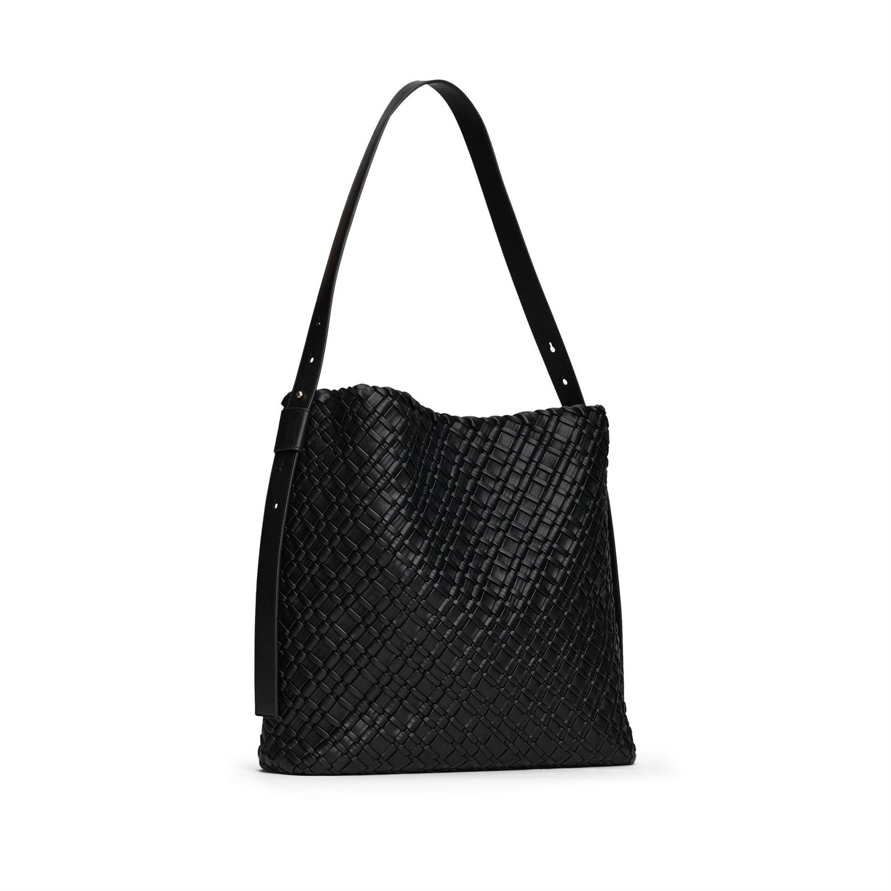 Tommy Hilfiger Woven Maxi Basket Weave Tote with Metal Branding