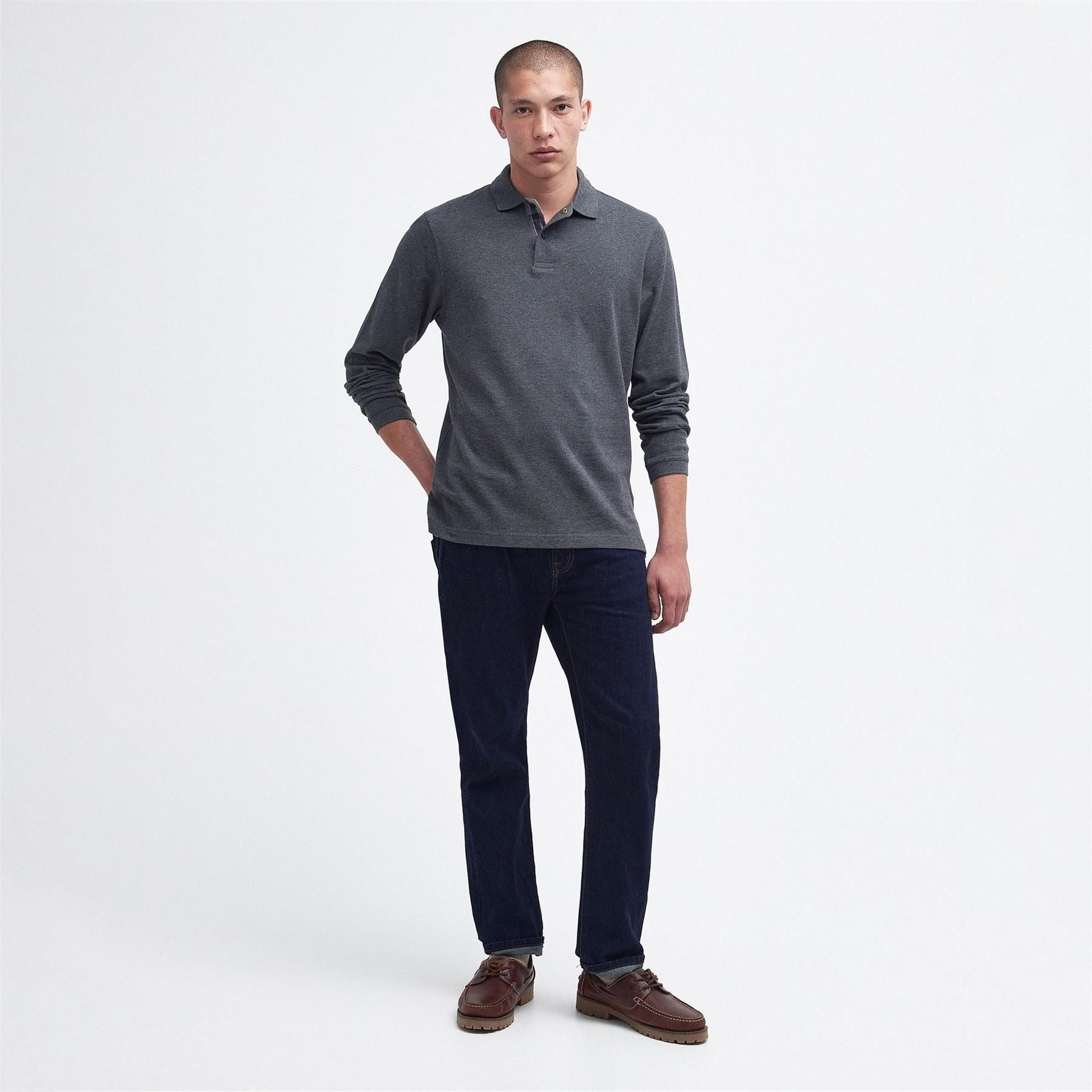 Barbour Long Sleeved Polo Shirt