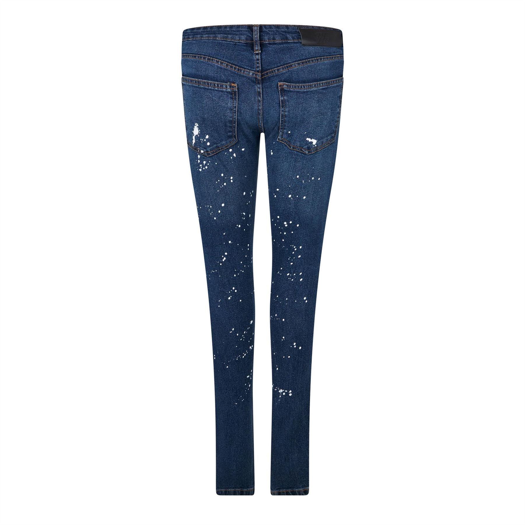 DFND London Mens London Splat Ripped Denim Jeans