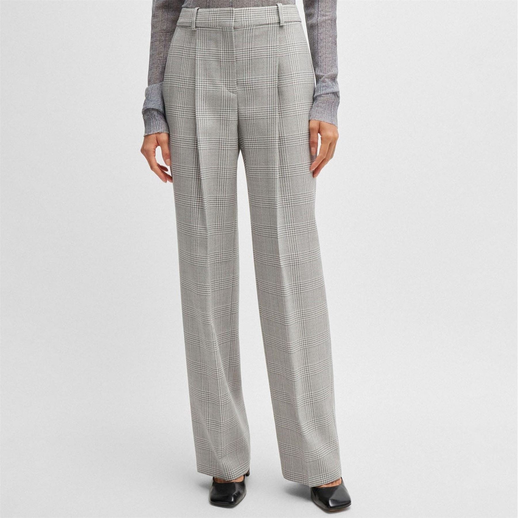 Boss Womens Tanity 10260288 01 Straight Leg Trousers