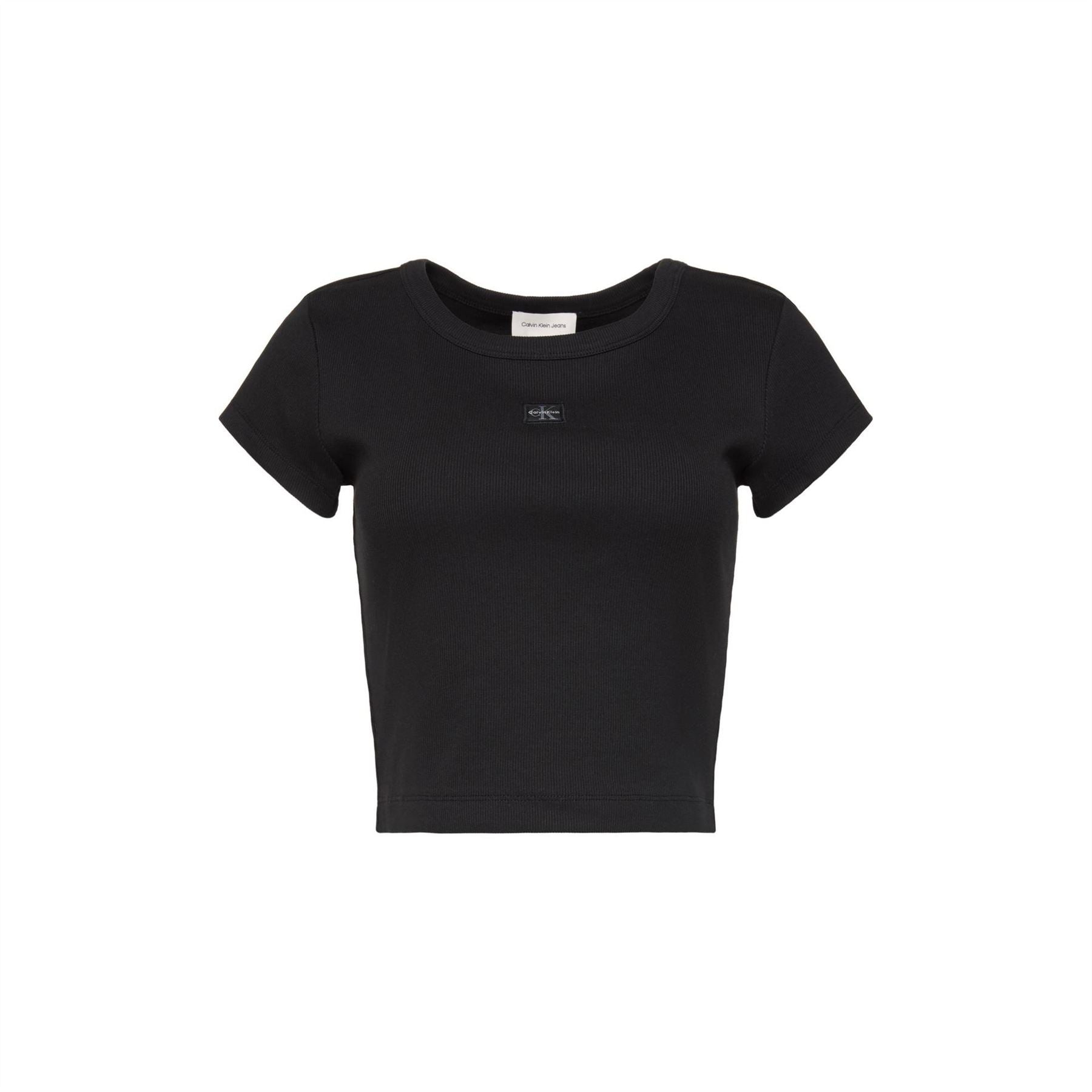 Calvin Klein Jeans Woven Ribbed Baby Tee