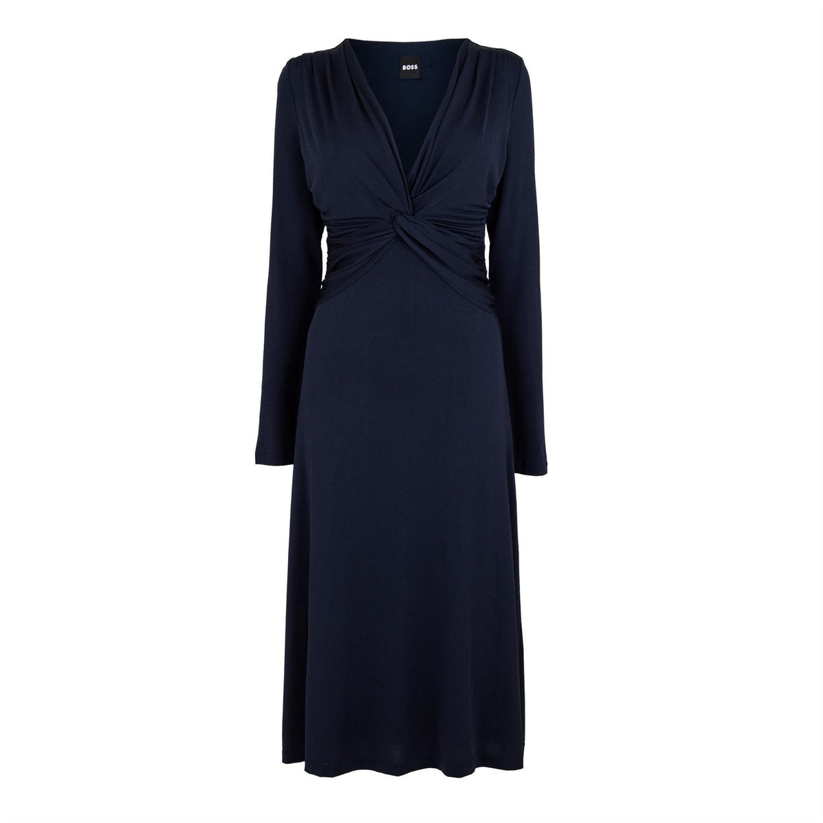 Boss Eulo V-Neck Long Sleeve Midi Wrap Dress