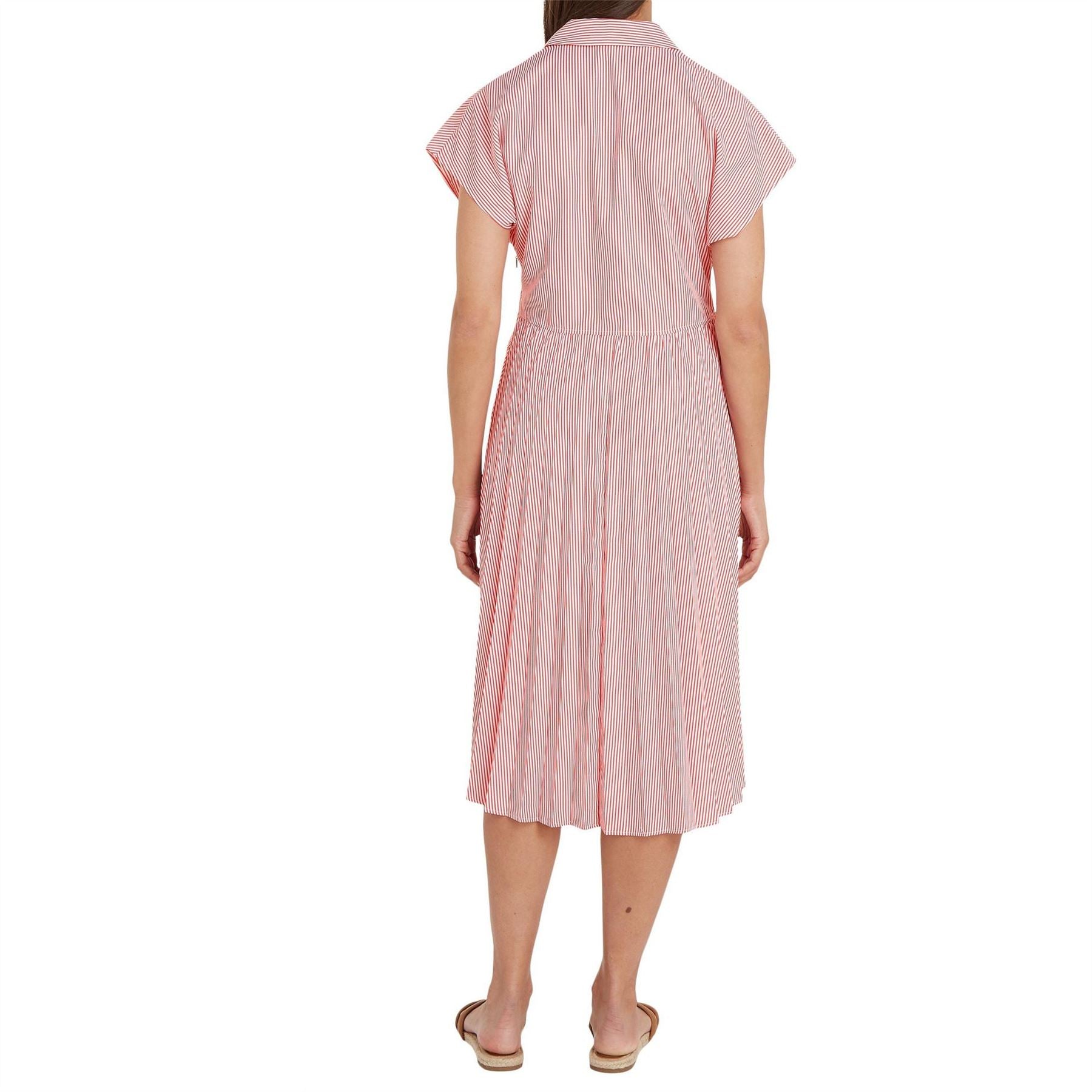 Tommy Hilfiger Ithaka Plt Collared Neck Midi Shirtdress
