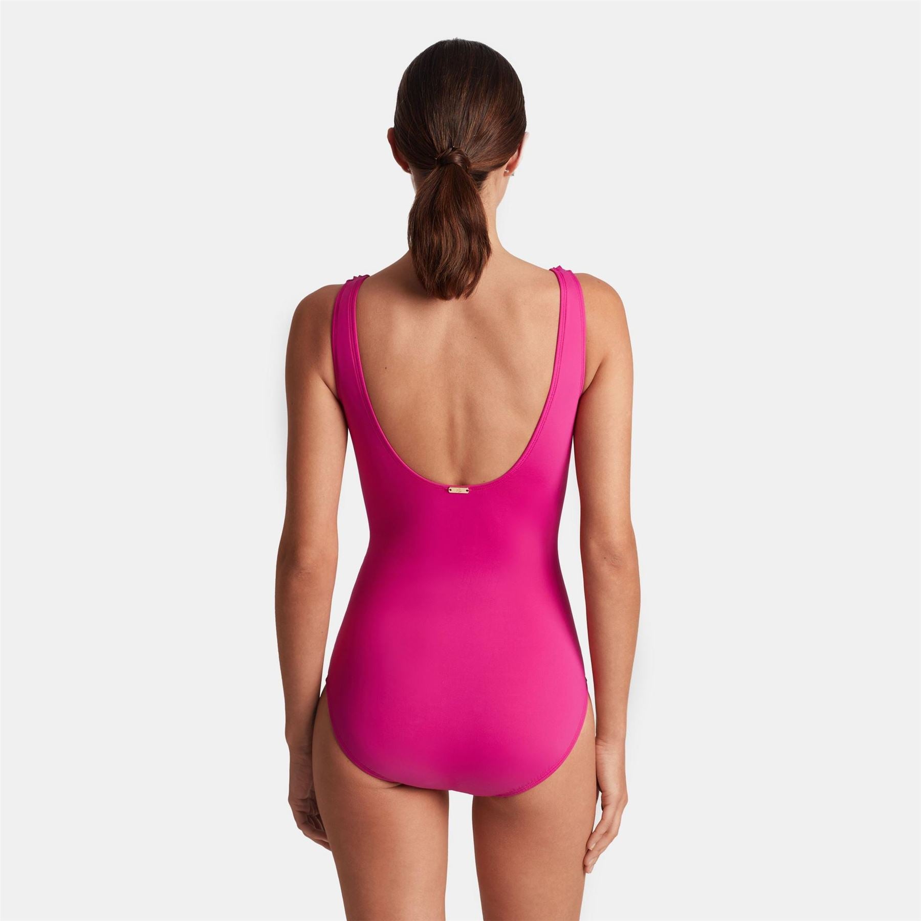 Lauren by Ralph Lauren Regular Fit V-Neck One Piece Swimsuit