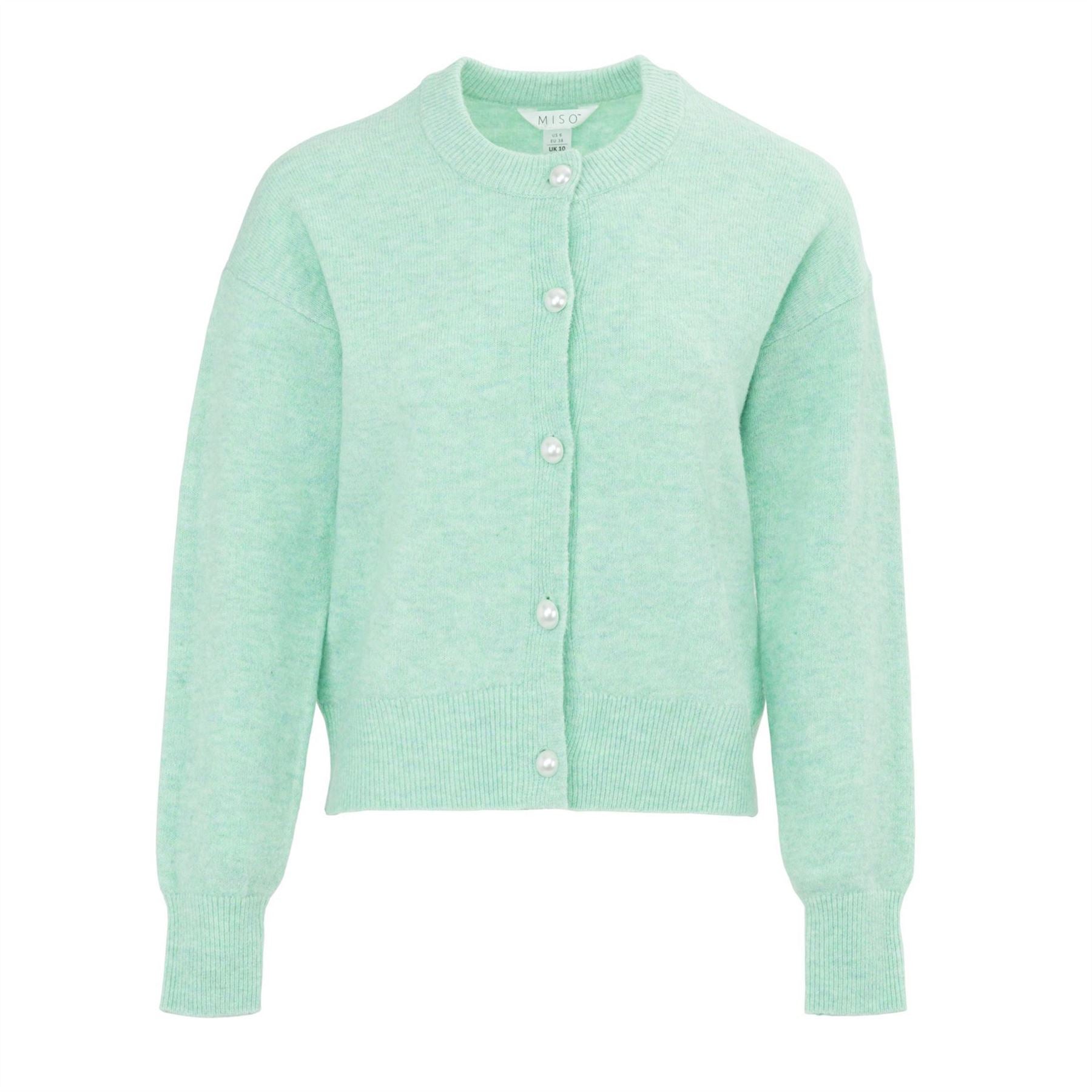 Miso Womens Spandex Button Cardigan