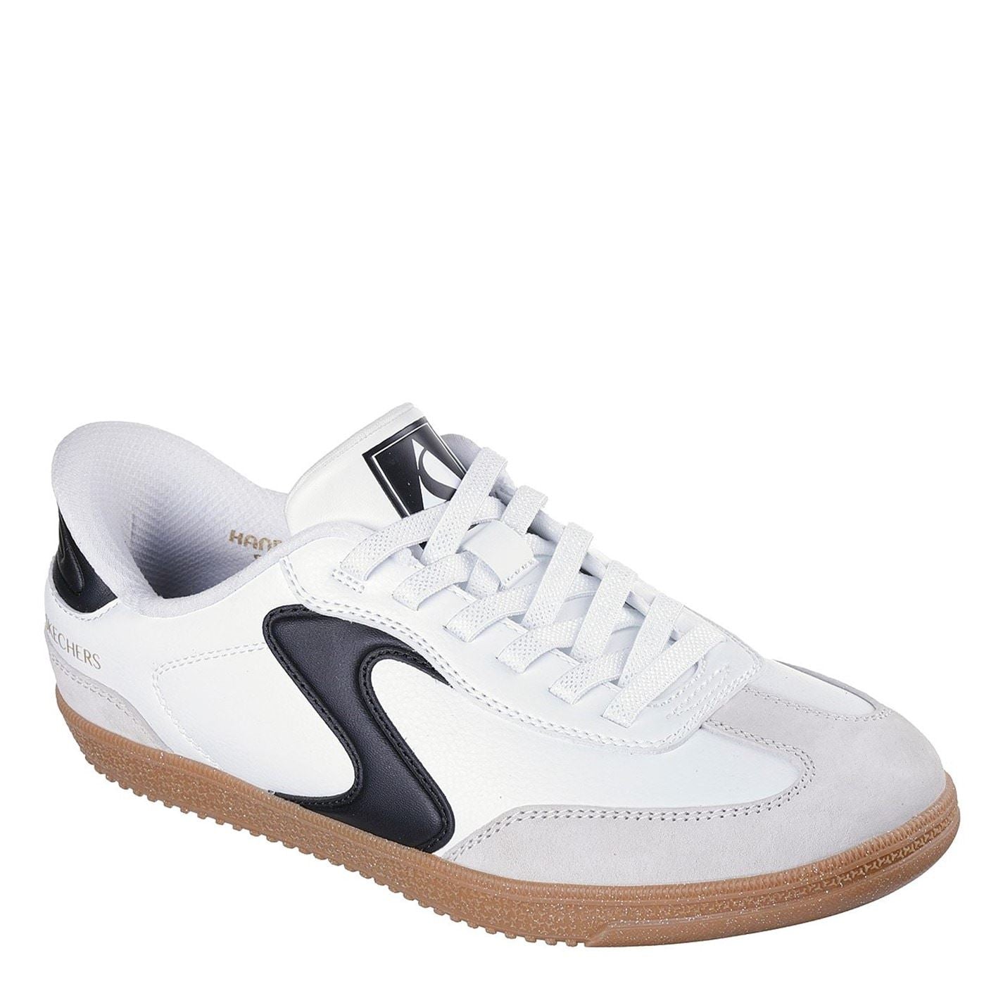 Skechers Womens Duraleather  And  Suede Overlay Bungee Low Top Trainers