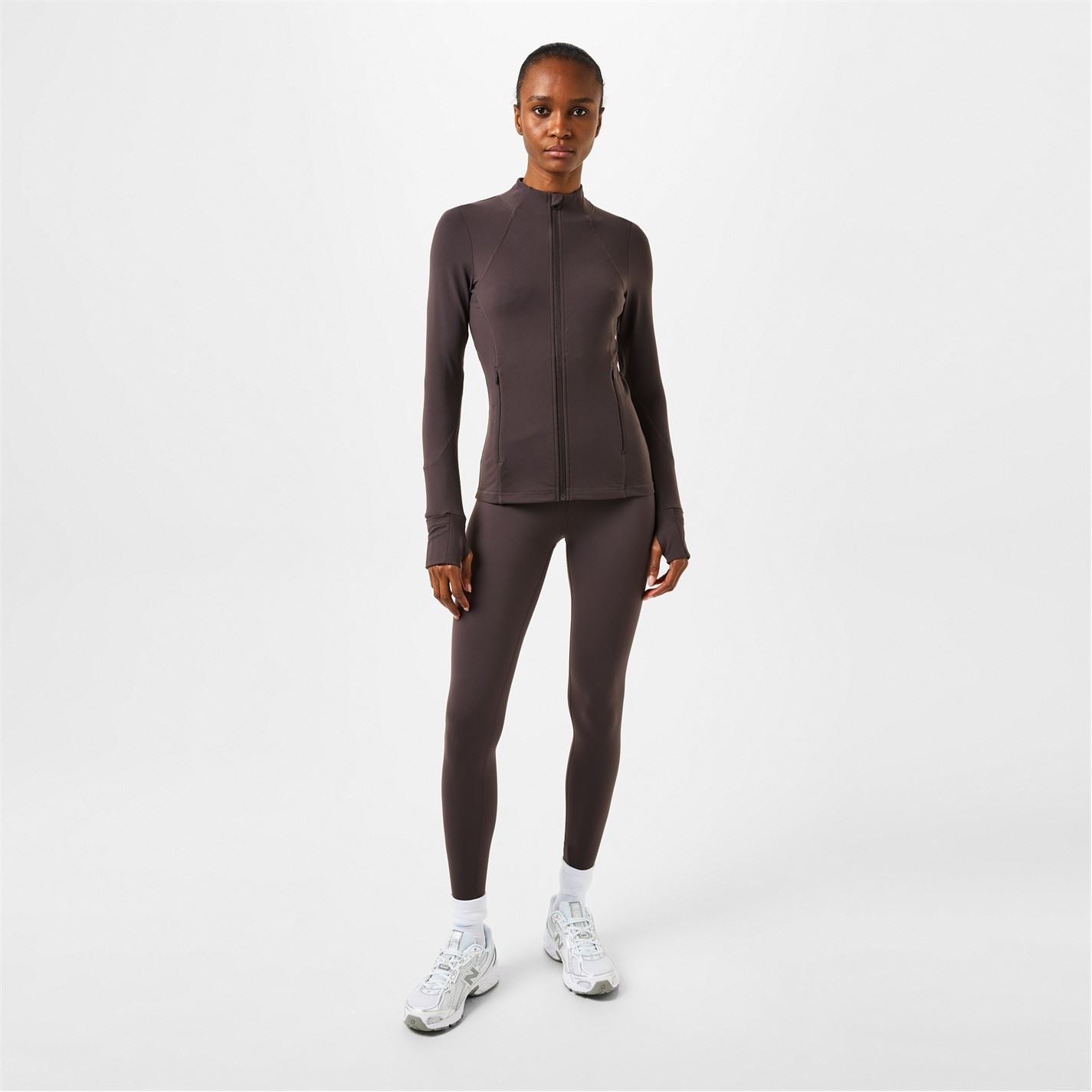 USA Pro Core Fitness Long Sleeve Slim Fit Performance Training Jacket