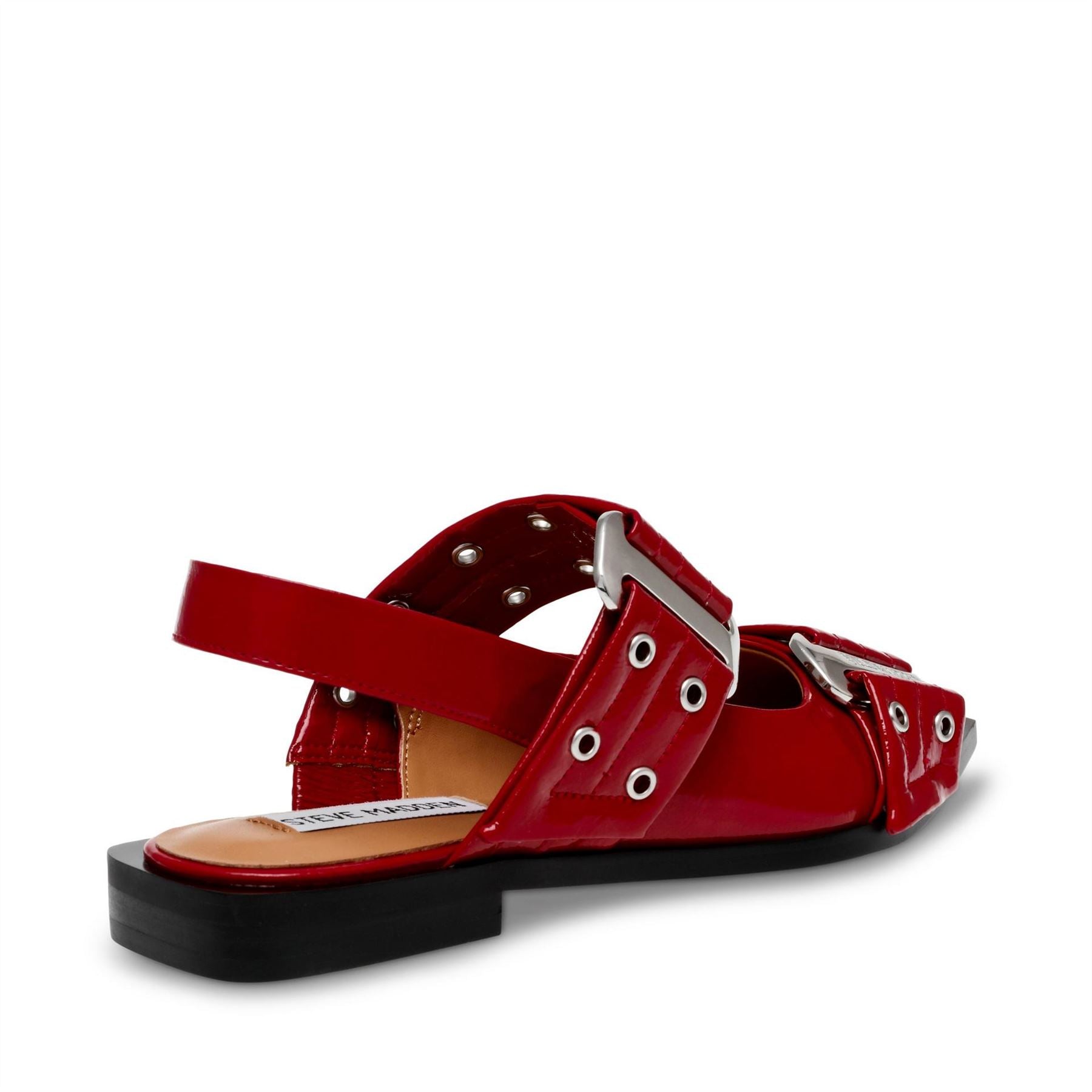Steve Madden Ave Buckle Block Heel Ballet Pumps