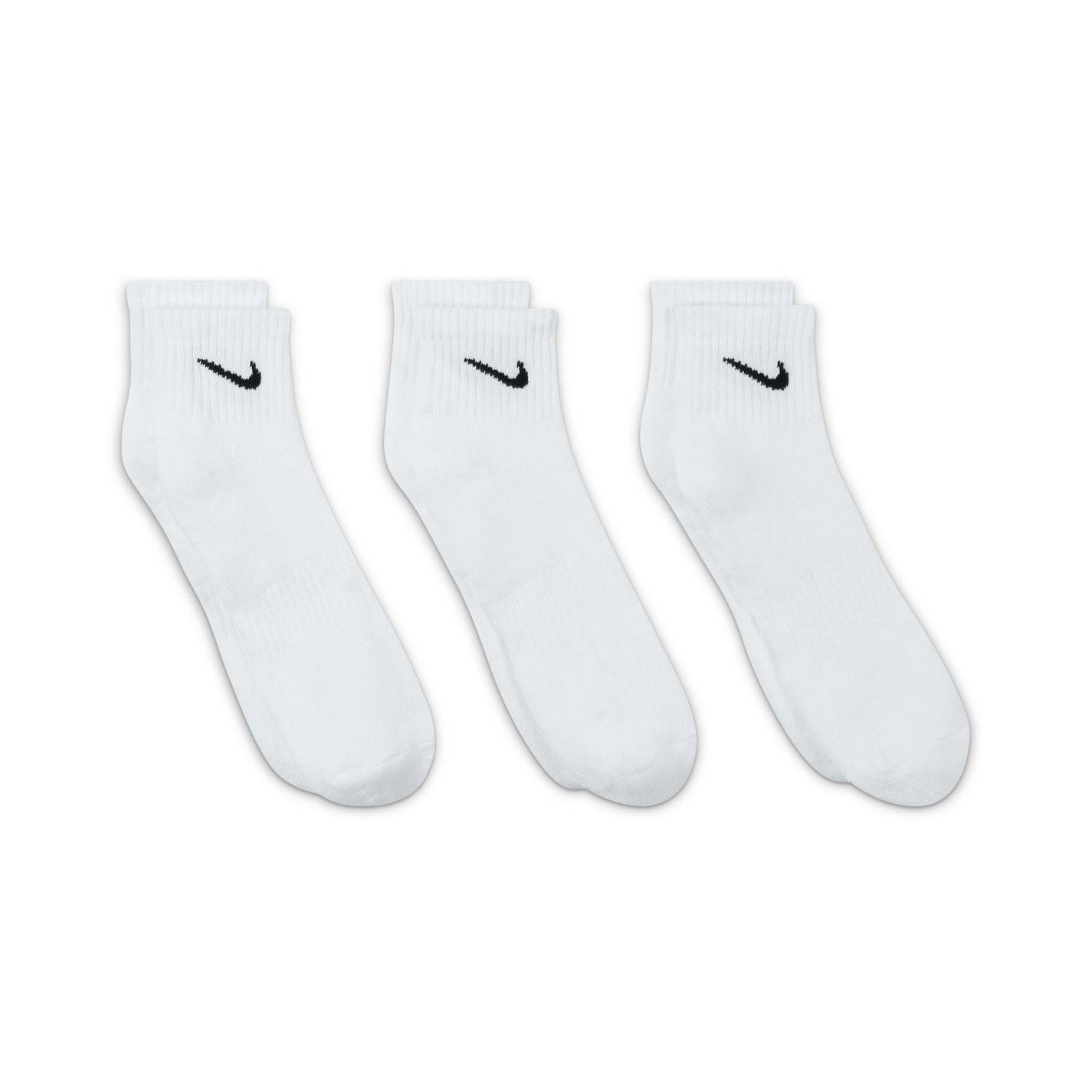 Nike Three Pack Quarter Socks Mens