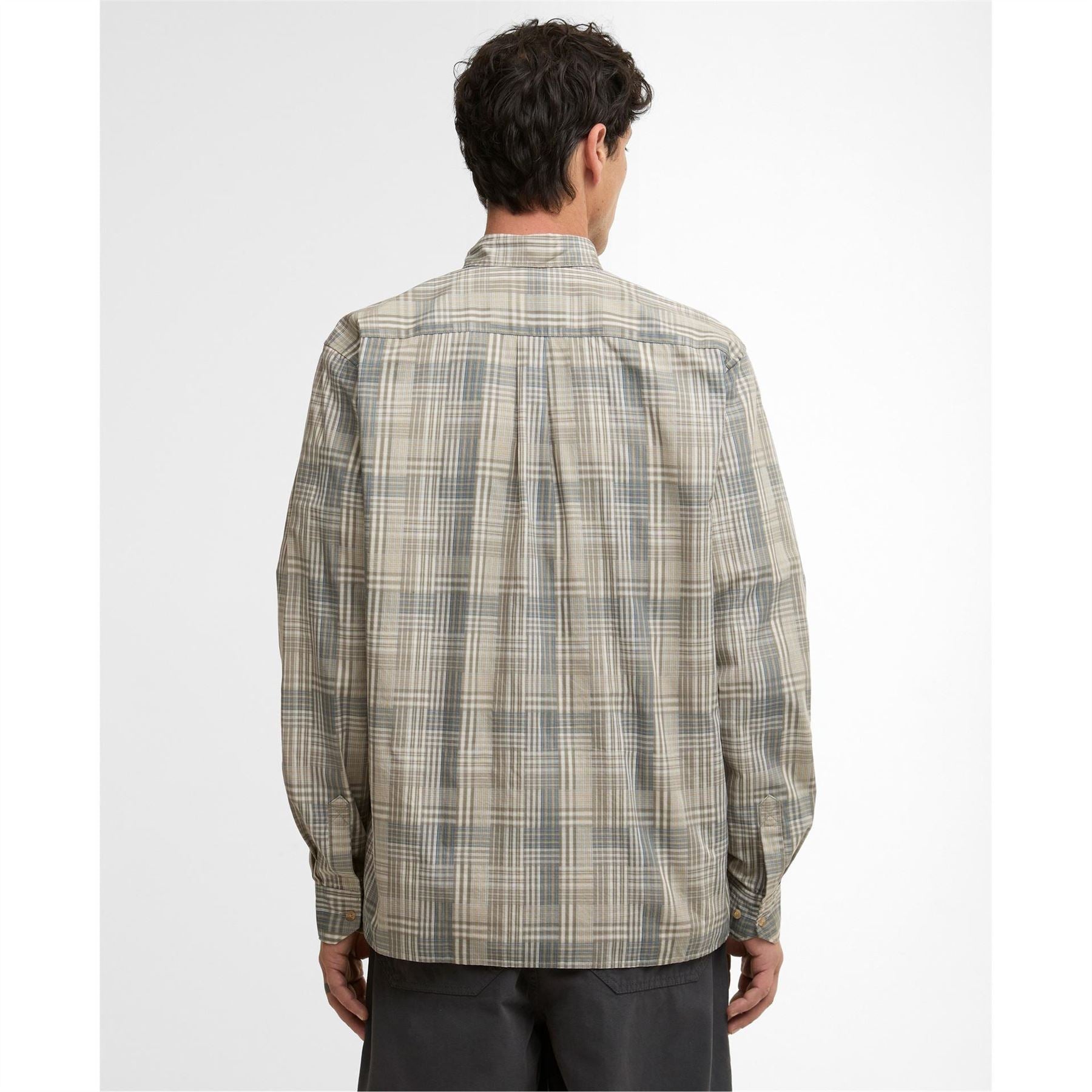 Barbour Maxwell Checked Patch Long Sleeved Relaxed Shirt