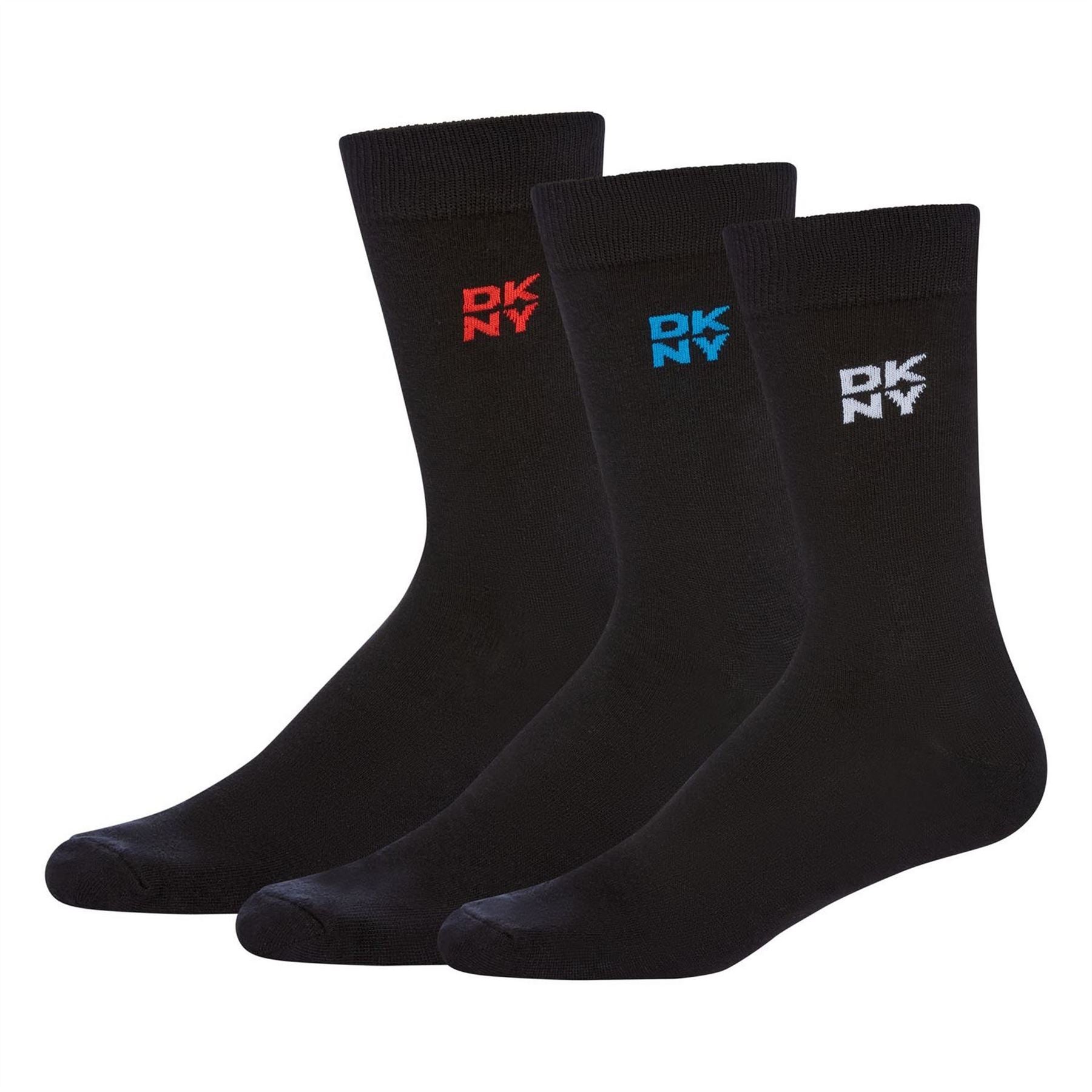 DKNY Mens 3 Pack Gift Socks Fink