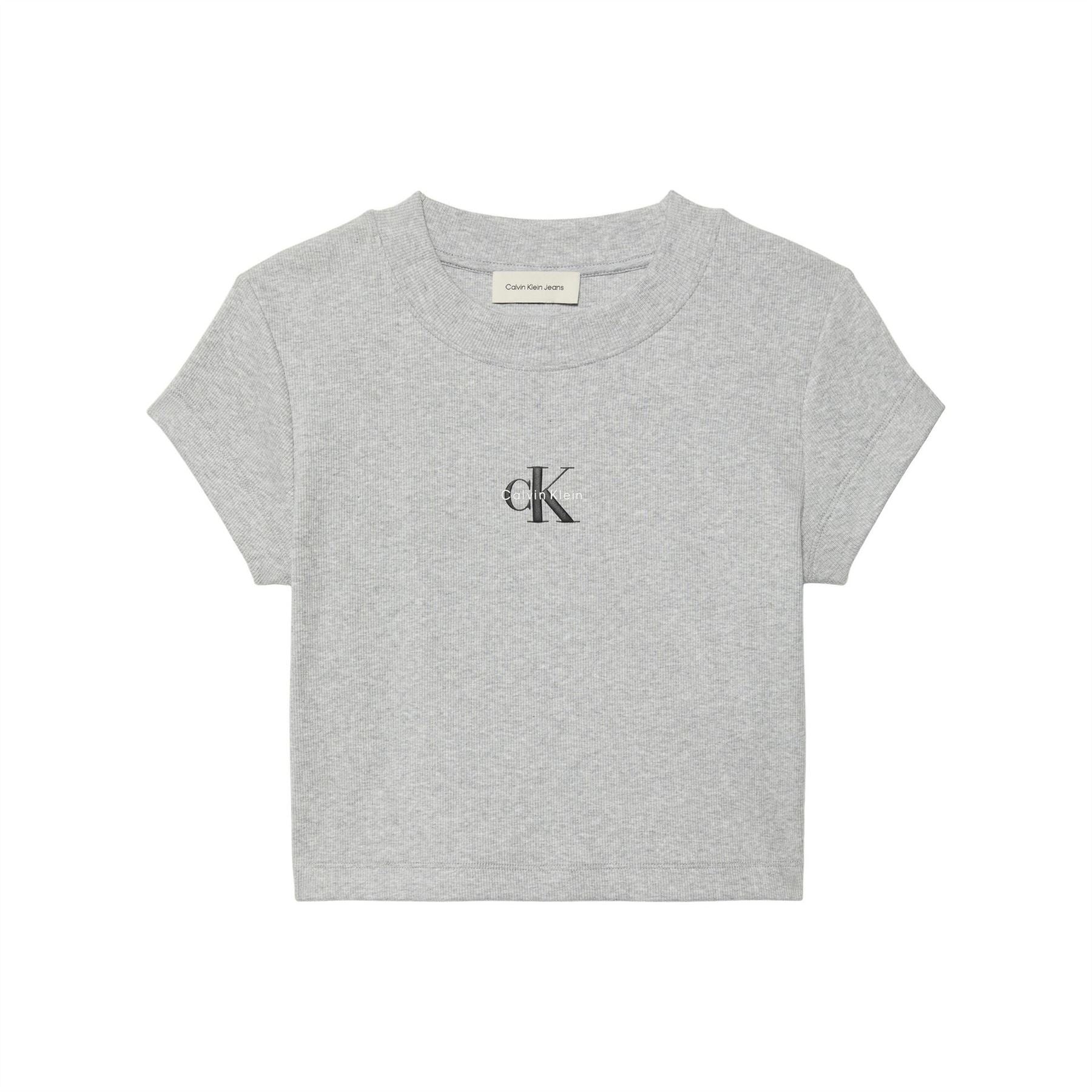Calvin Klein Jeans Baby Crew Neck Ribbed Collar Short Sleeve T-Shirt