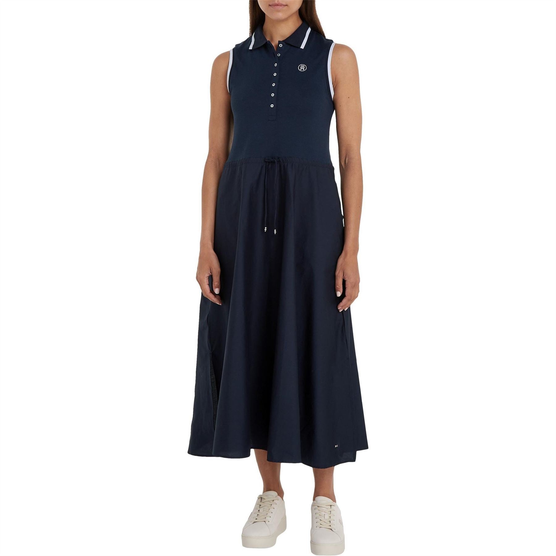 Tommy Hilfiger Polo Neck Maxi T-Shirt dress