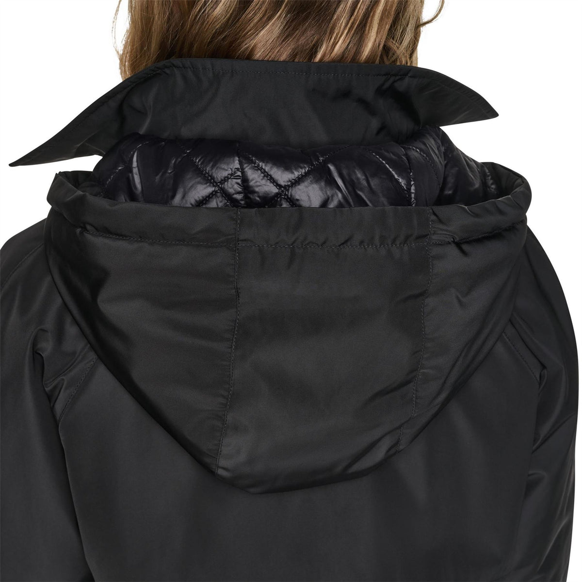 DKNY Andrea Check Water Resistant Rain Jacket