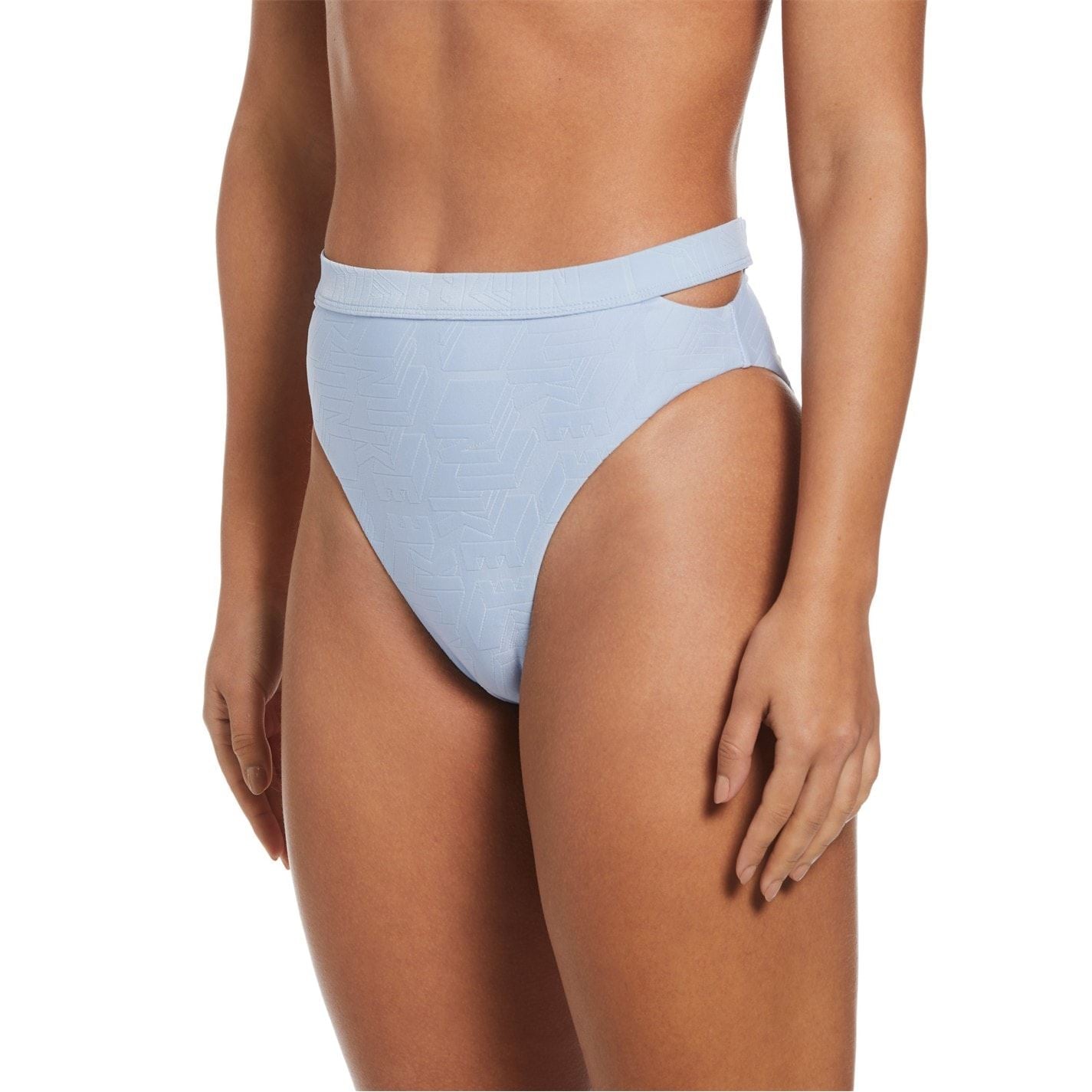 Nike Cut-Out Textured High Waist Bikini Bottom