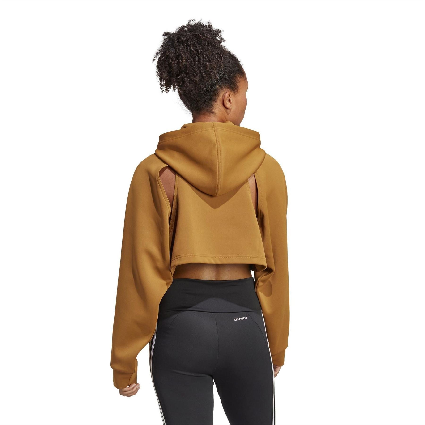 adidas Womens Hiit Cropped Hoodie