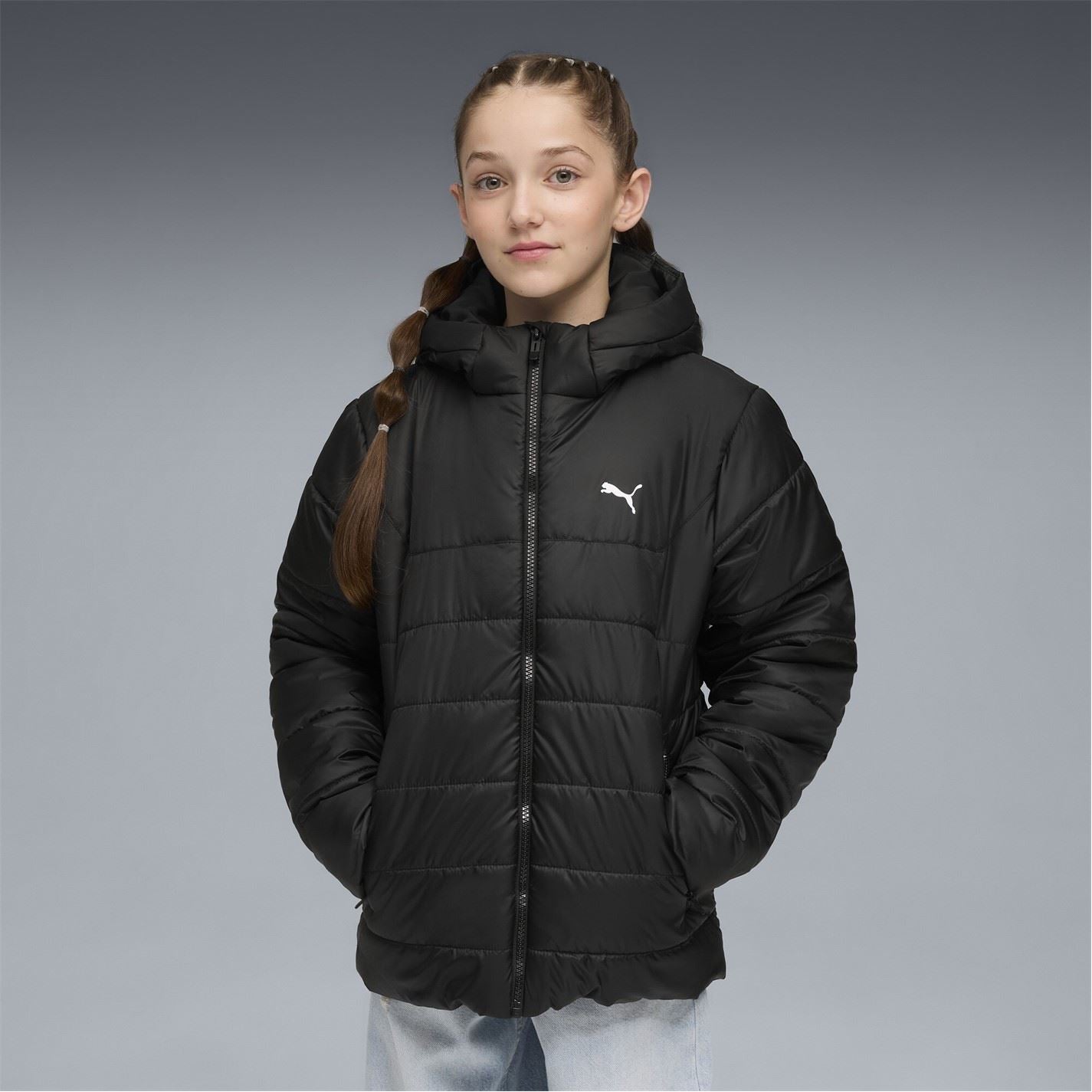 Puma PUMA Essentials Hooded Water Repellent Full Zip Padded Puffer Jacket