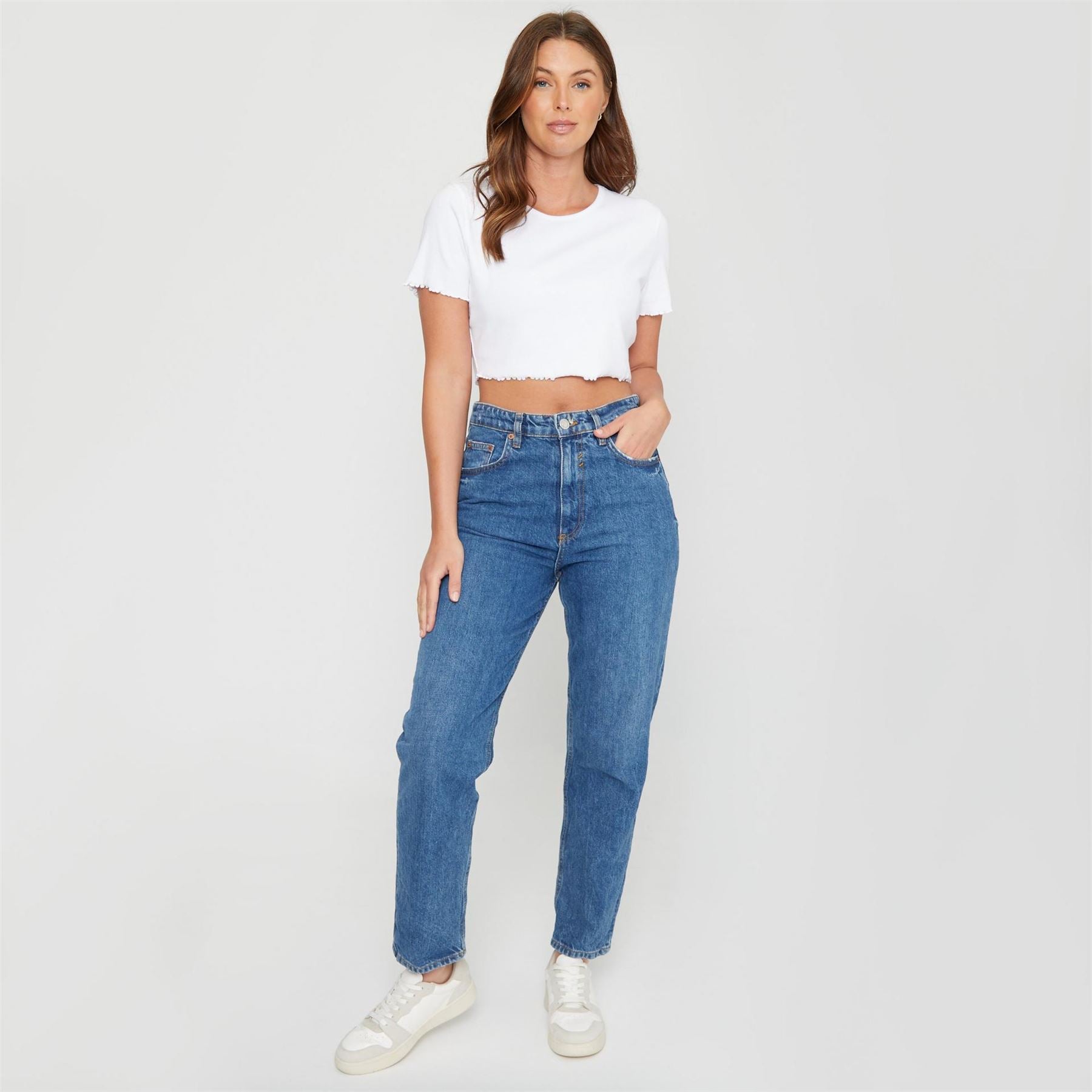 Be You You Crop Regular Fit Crew Neck T-Shirt