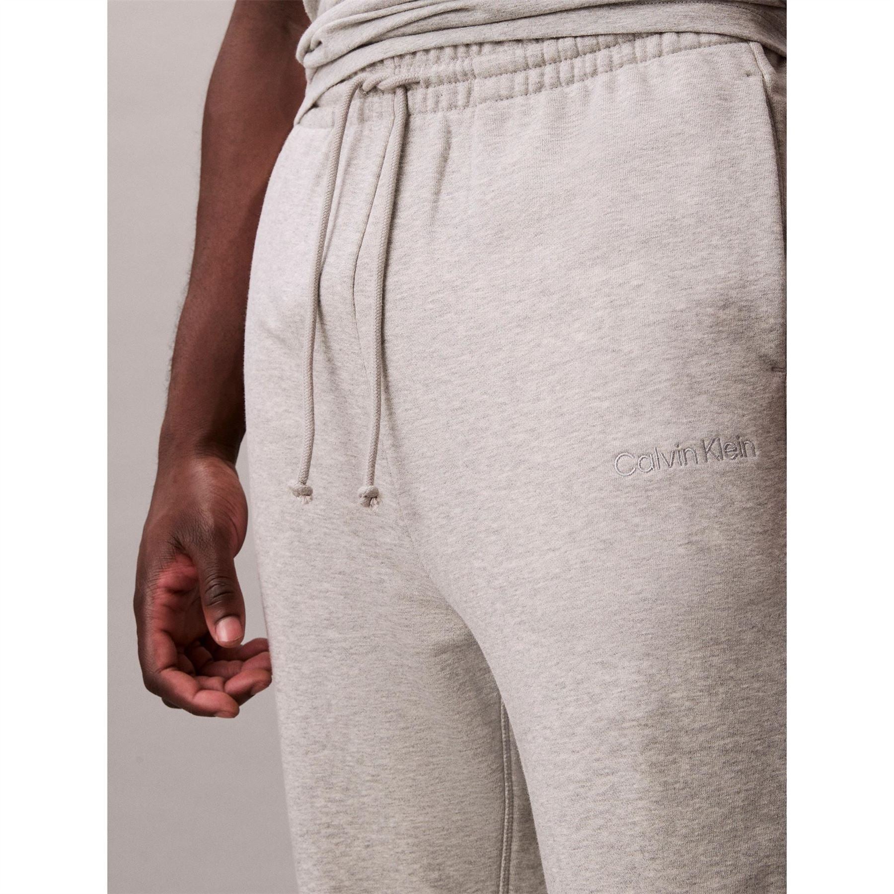 Calvin Klein Solid Patterned Elastic Cuff Joggers