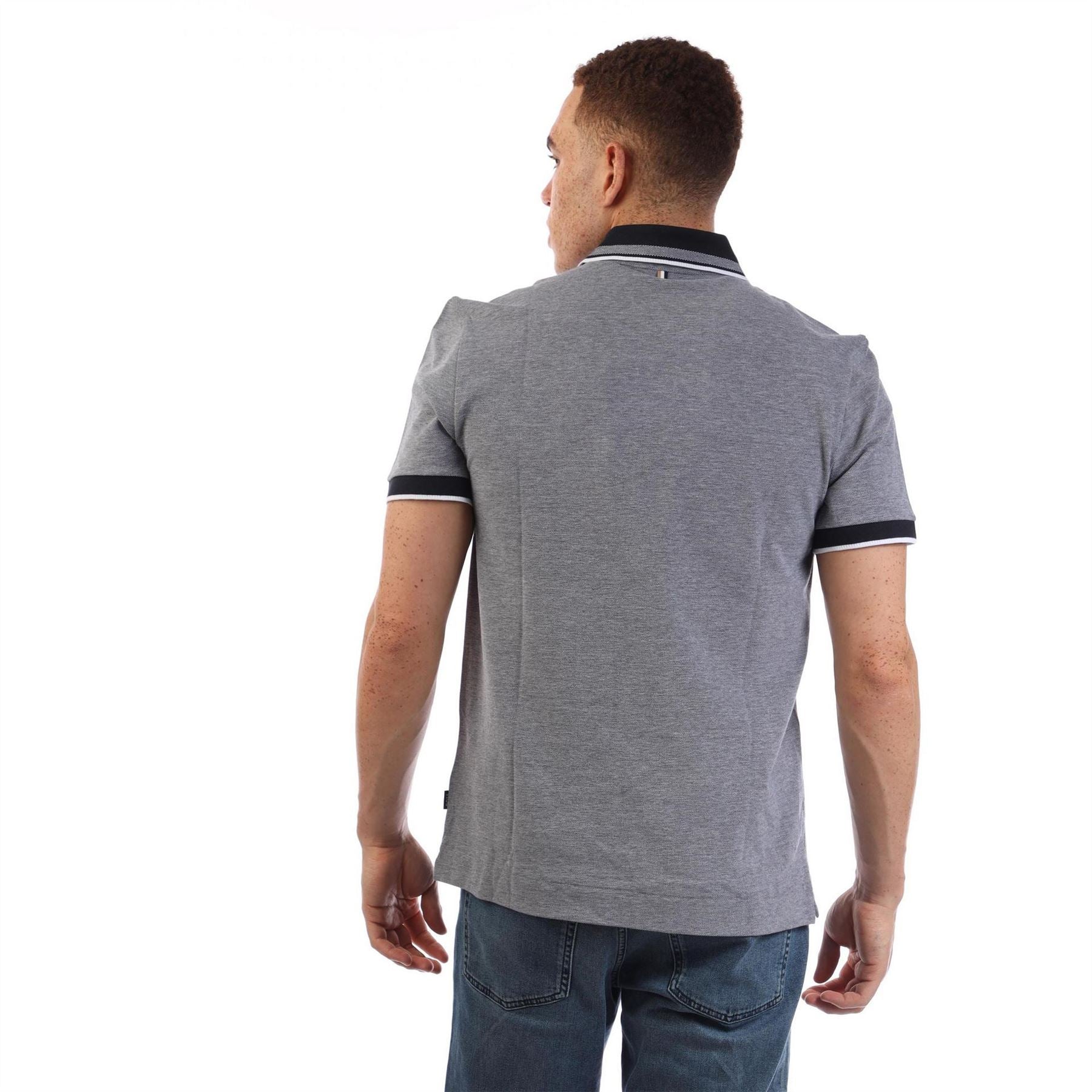 Boss Collared Neck Button Placket Polo Shirt