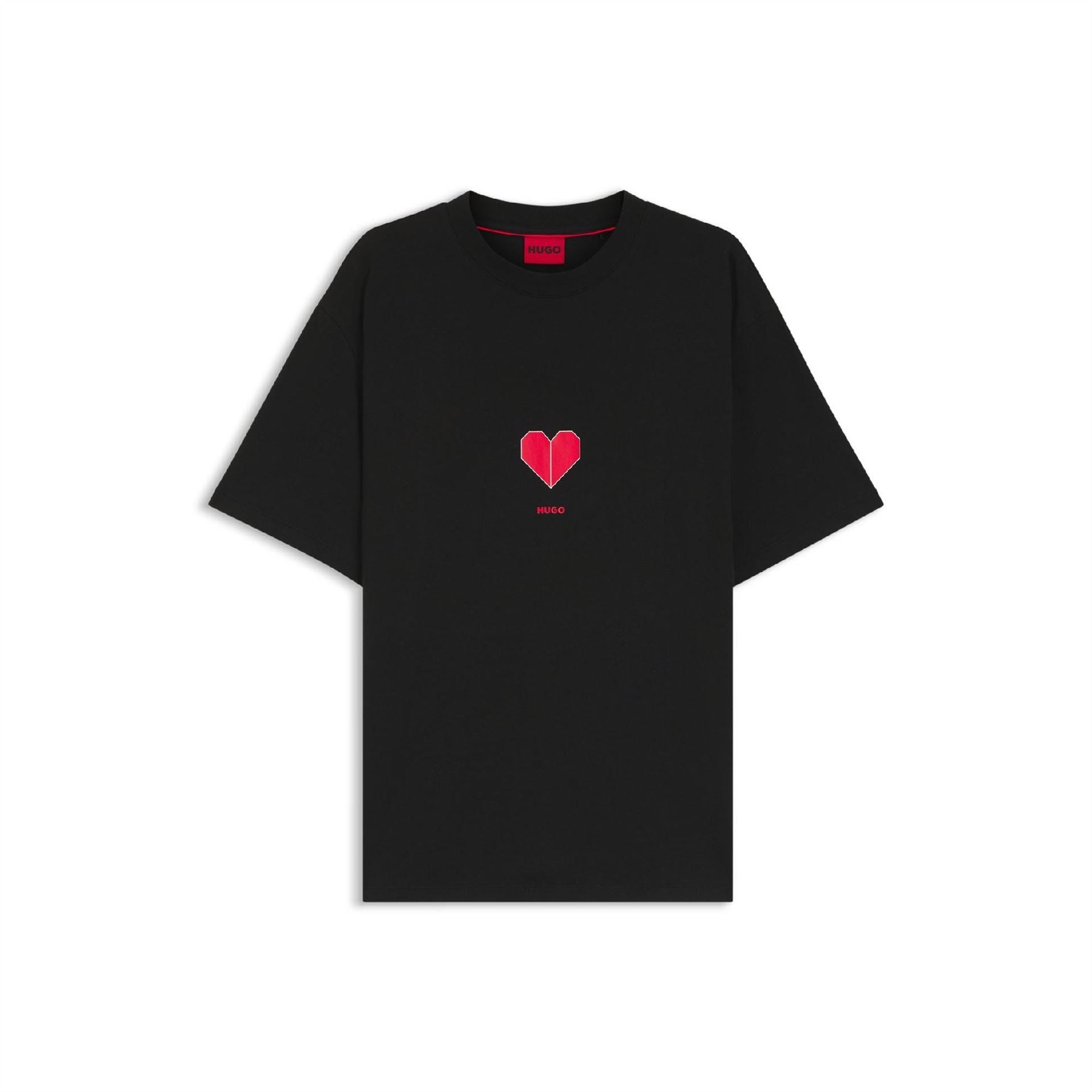 Hugo Heart Crew Neck Short Sleeve Jersey T-Shirt