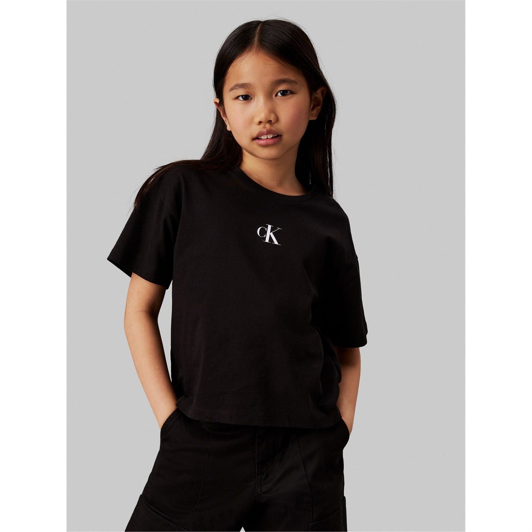 Calvin Klein Jeans CK Logo Boxy Fit Short Sleeve T-Shirt