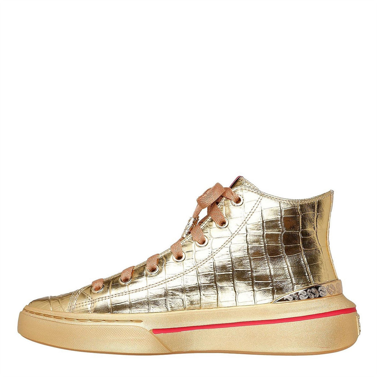 Skechers Snoop Gold Canvasas High Top Trainers