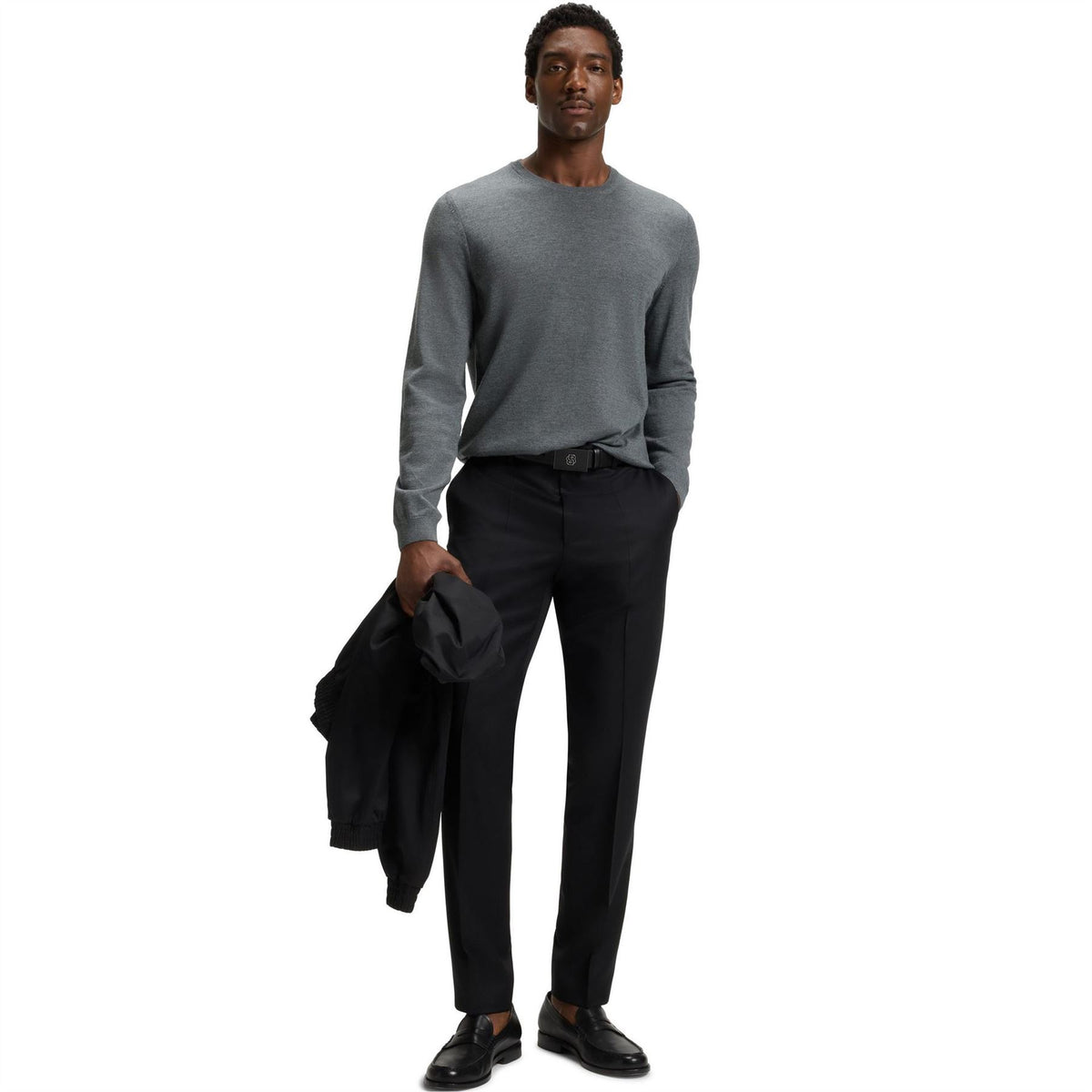 Boss Leno Knit Jumper, Soft Virgin Wool