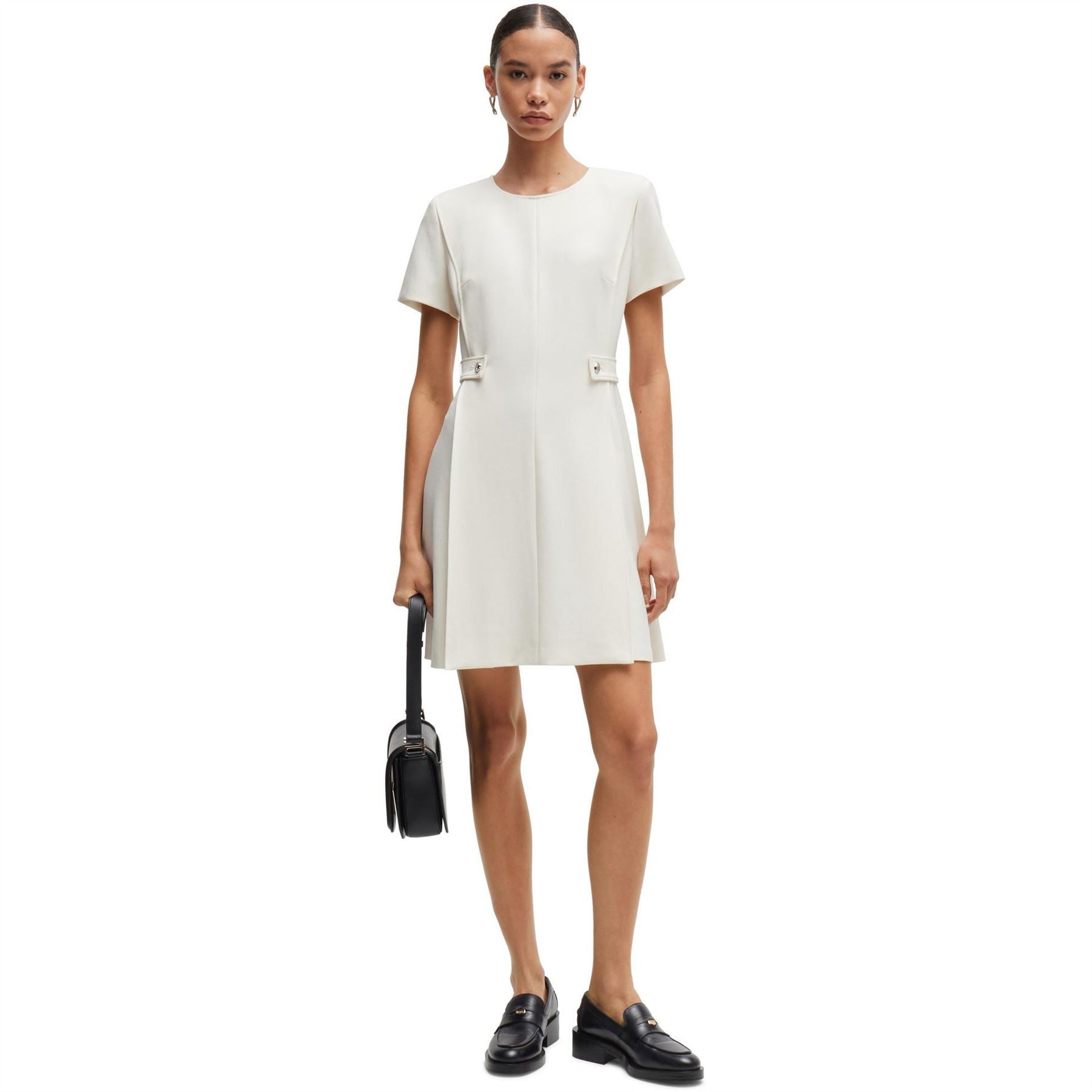 Boss Destena Crew Neck Knee Length A-Line Dress