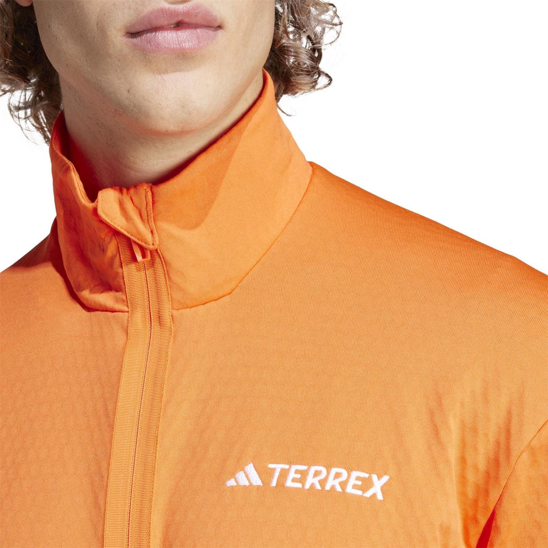 adidas Funnel Neck Long Sleeve Midlayer Athletic Top