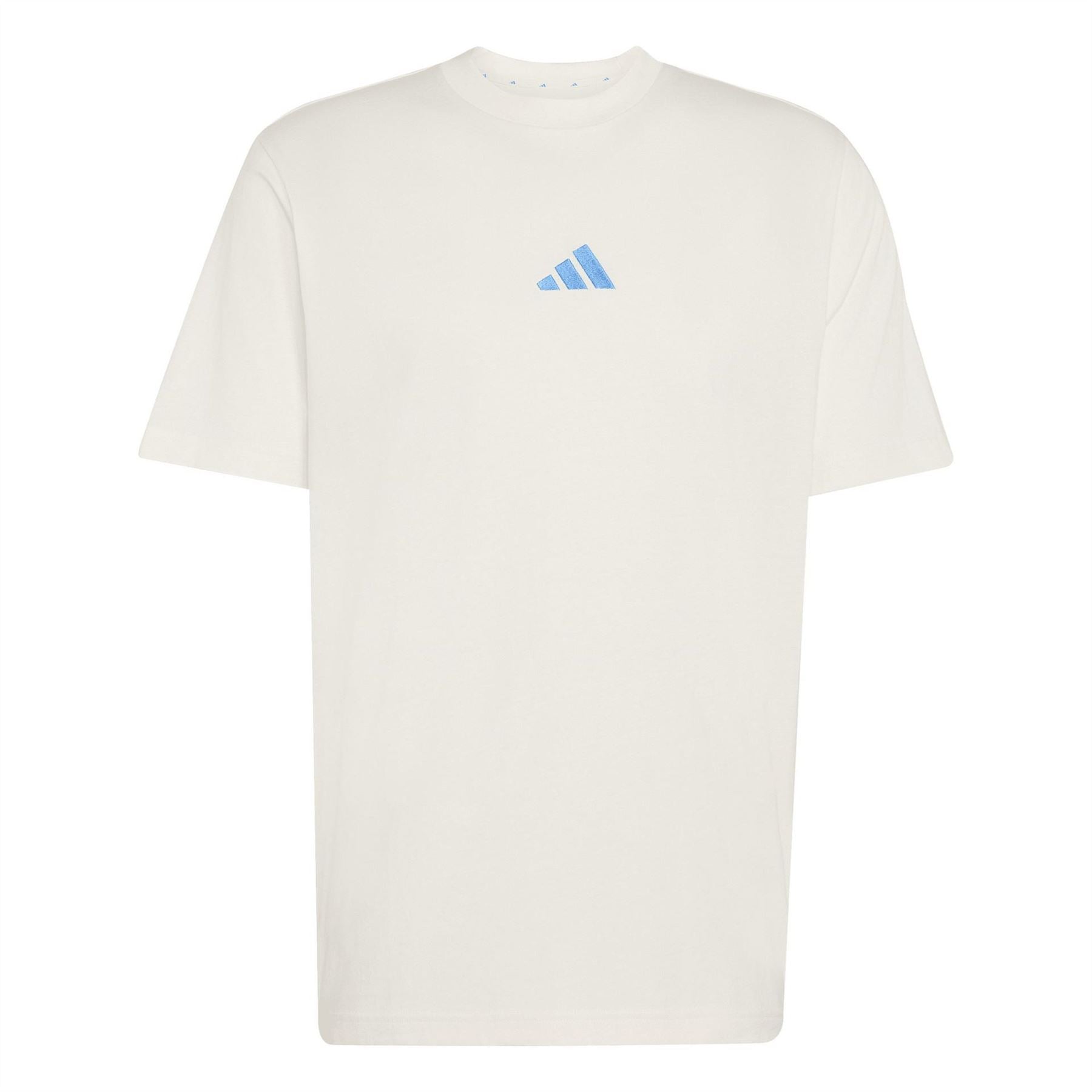 adidas Mens Essentials Single Jersey Linear Embroidered Logo T-Shirt