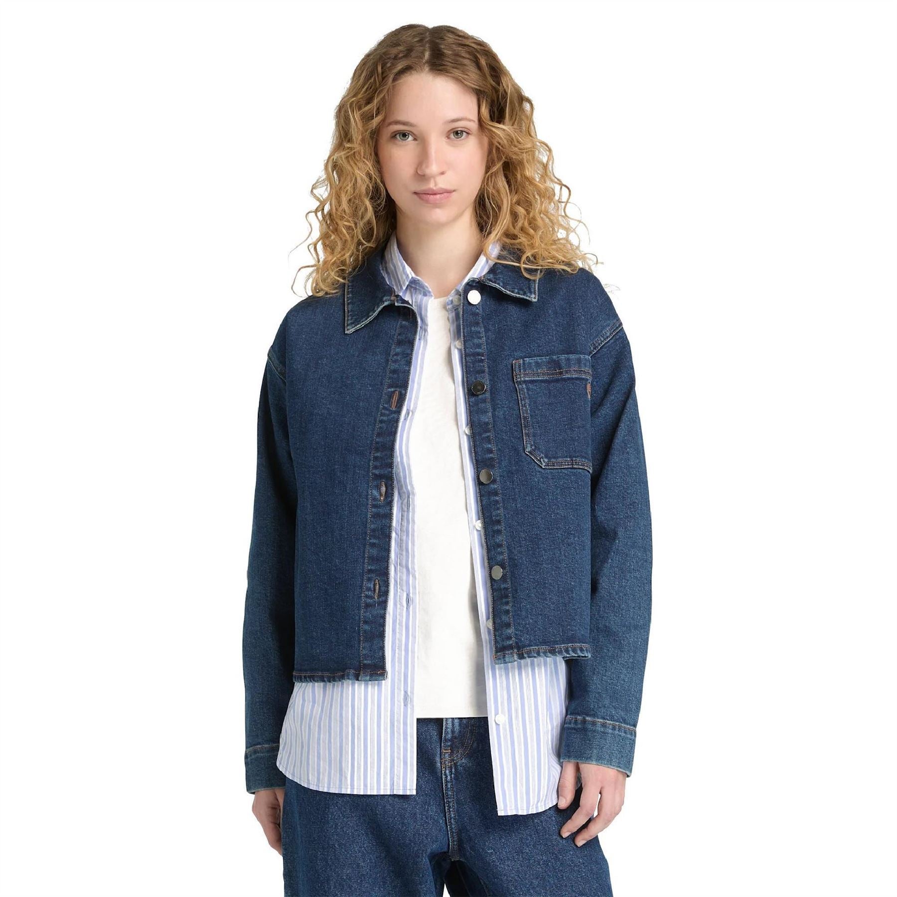 Timberland Long Sleeve Oversized Fit Denim Jacket