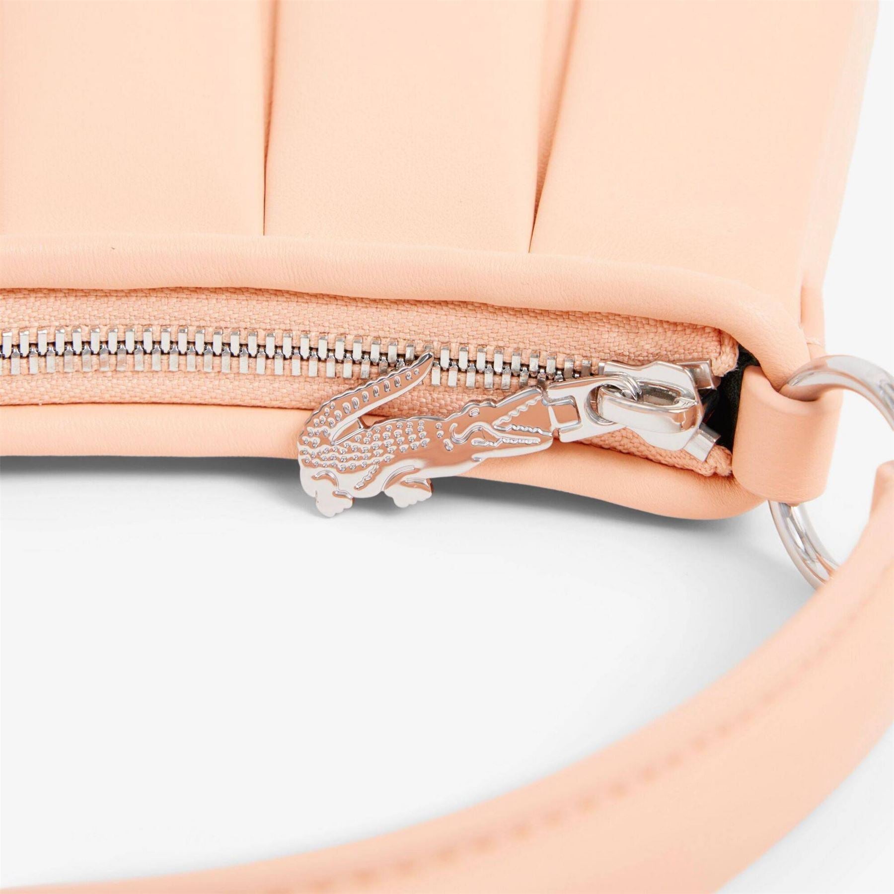 Lacoste Lenglen Crescent Shape Hobo Bag with Silver Hardware