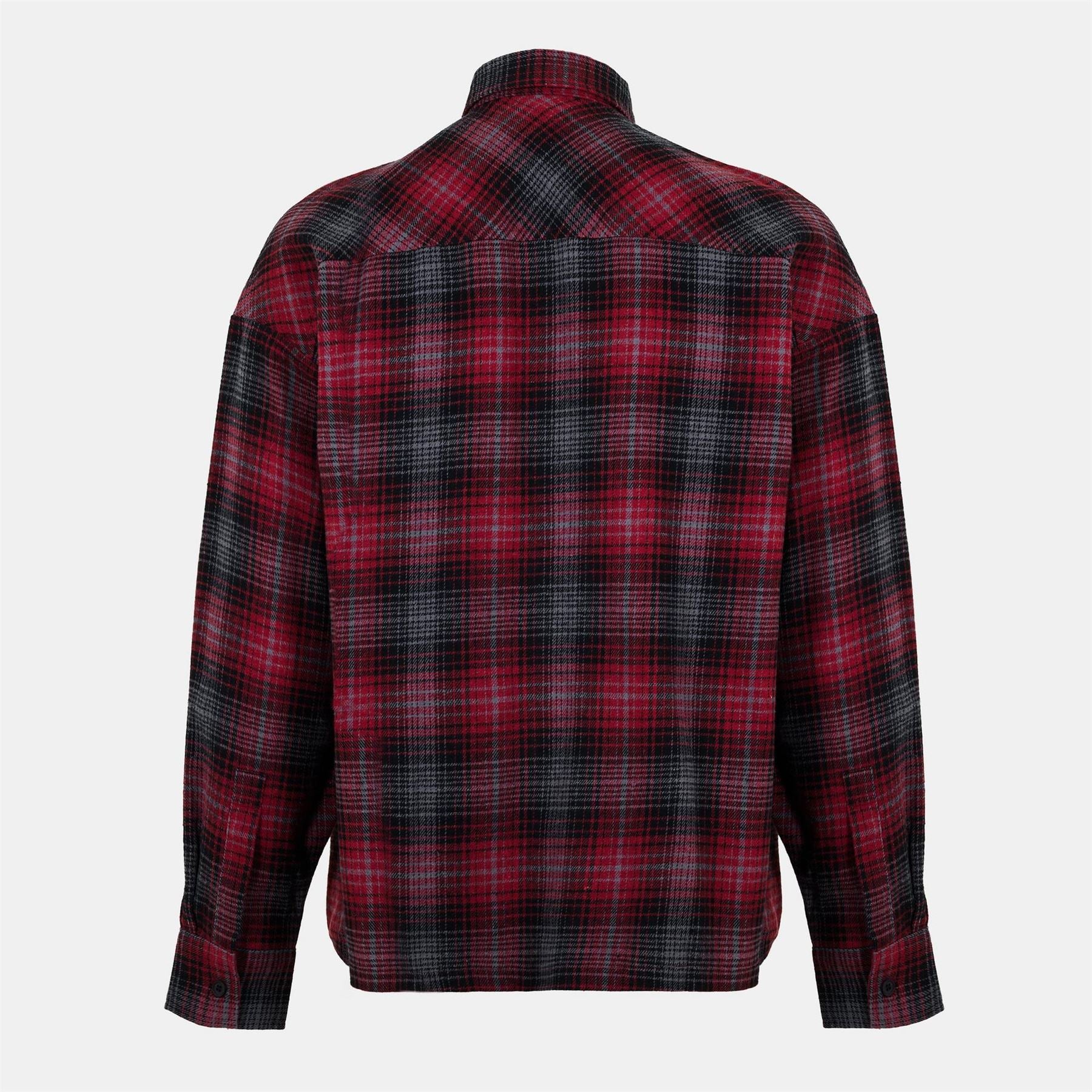 Good For Nothing Check Flannel Shirt Red