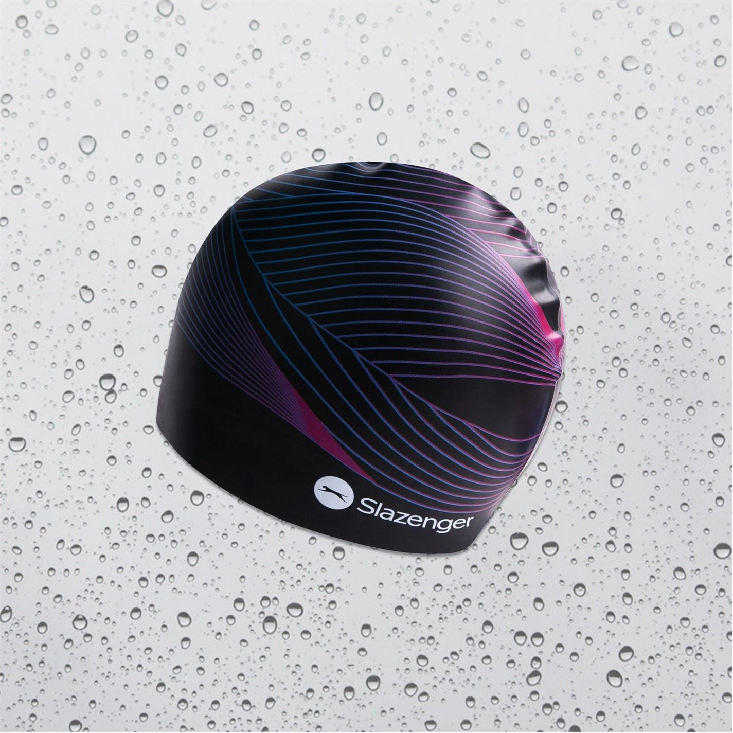 Slazenger Print Silicone Swimming Cap Adults