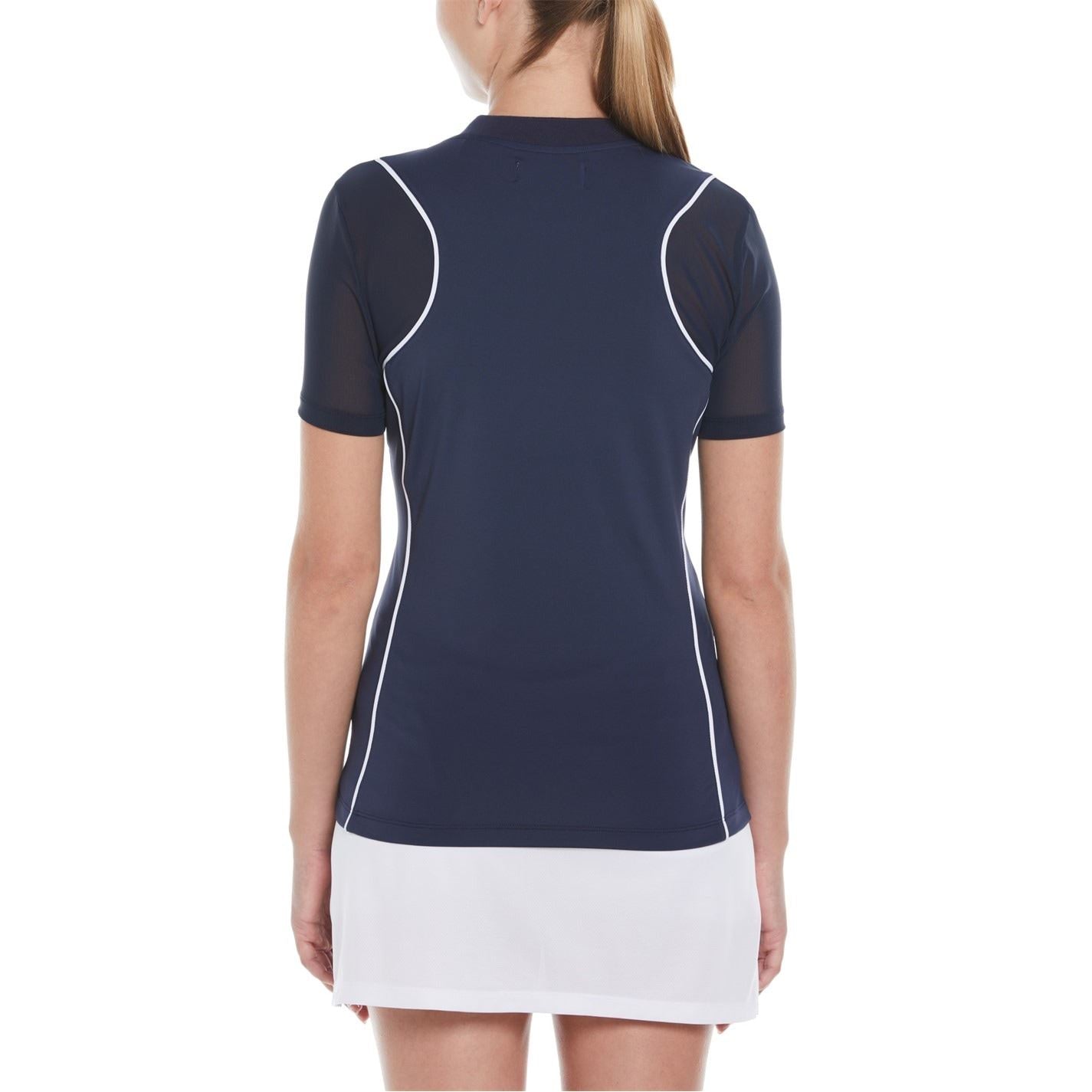 Original Penguin Golf PG Zipped Front Short Sleeve Performance Polo Shirt