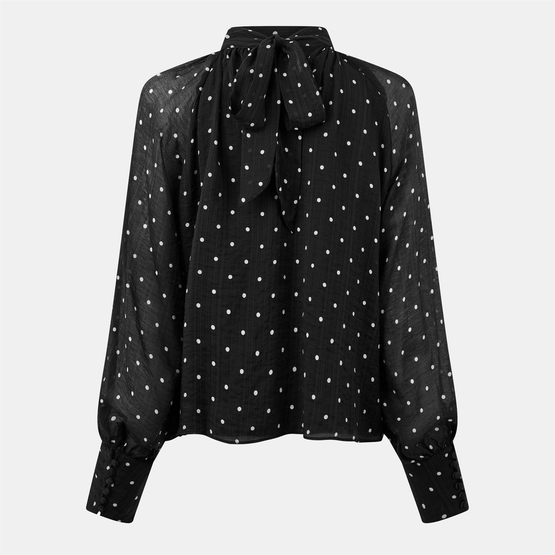 Nobodys Child High Neck Relaxed Fit Long Sleeve Blouse