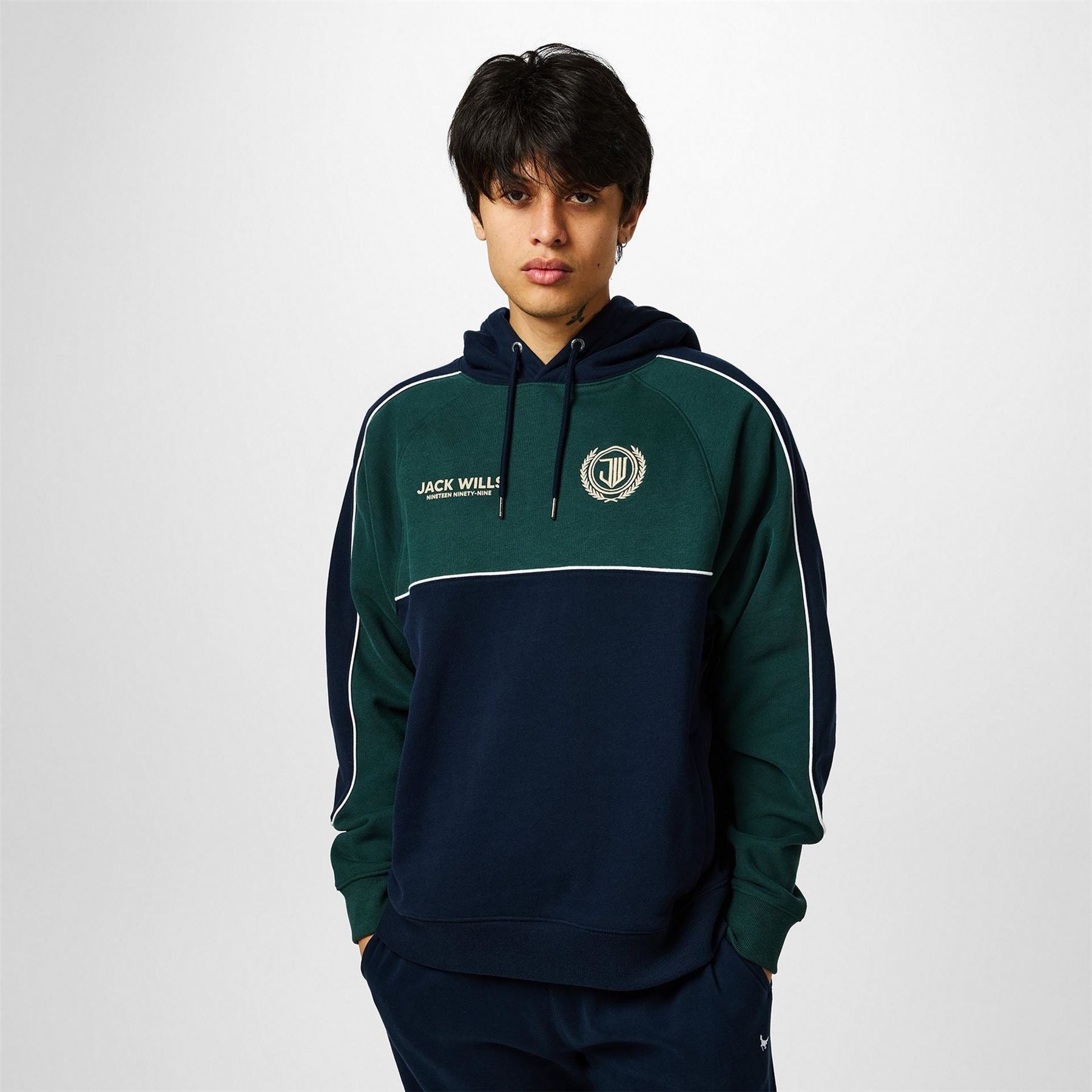 Jack Wills Piped Crest Hoodie