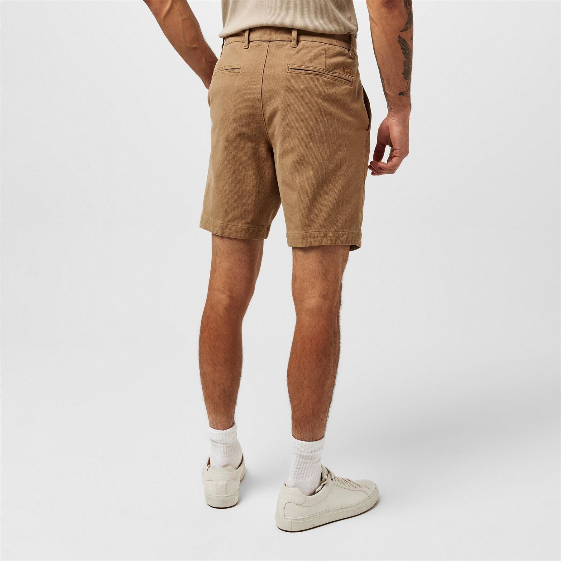 Boss Solid Patterned Slice Chino Shorts