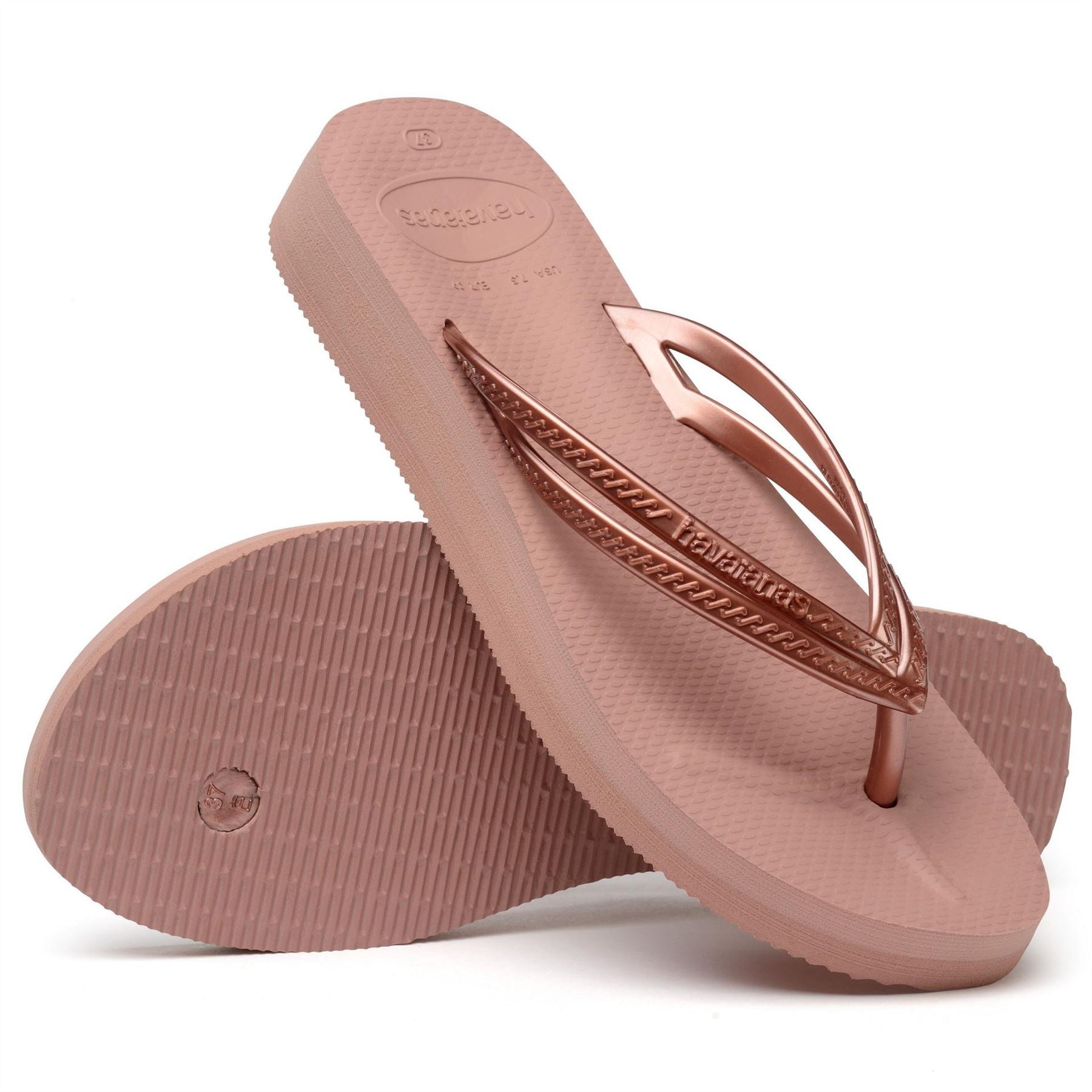 Havaianas Hav. Wedges Steel Grey Steel Grey 3 Flip Flops Womens