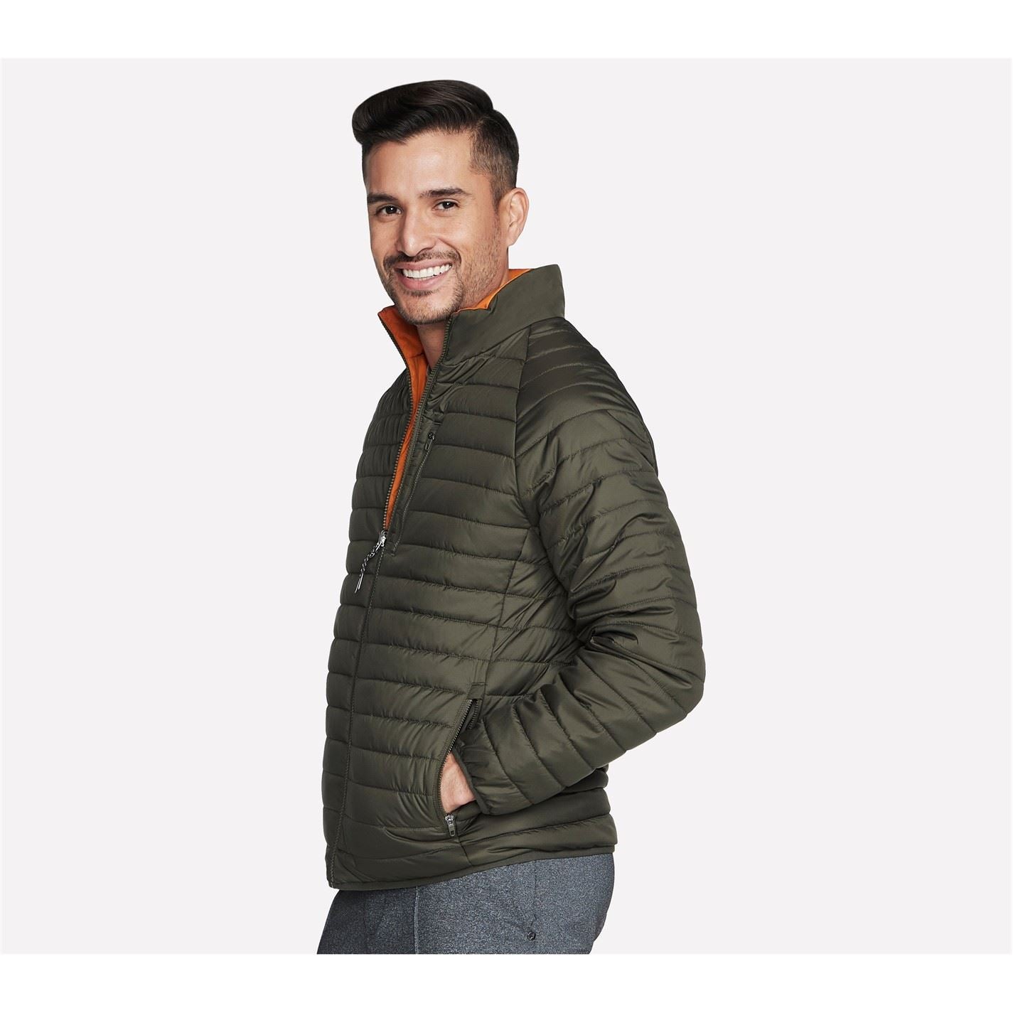 Skechers Goshield Altitude Solid Patterned Ribbed Cuff Softshell Jacket