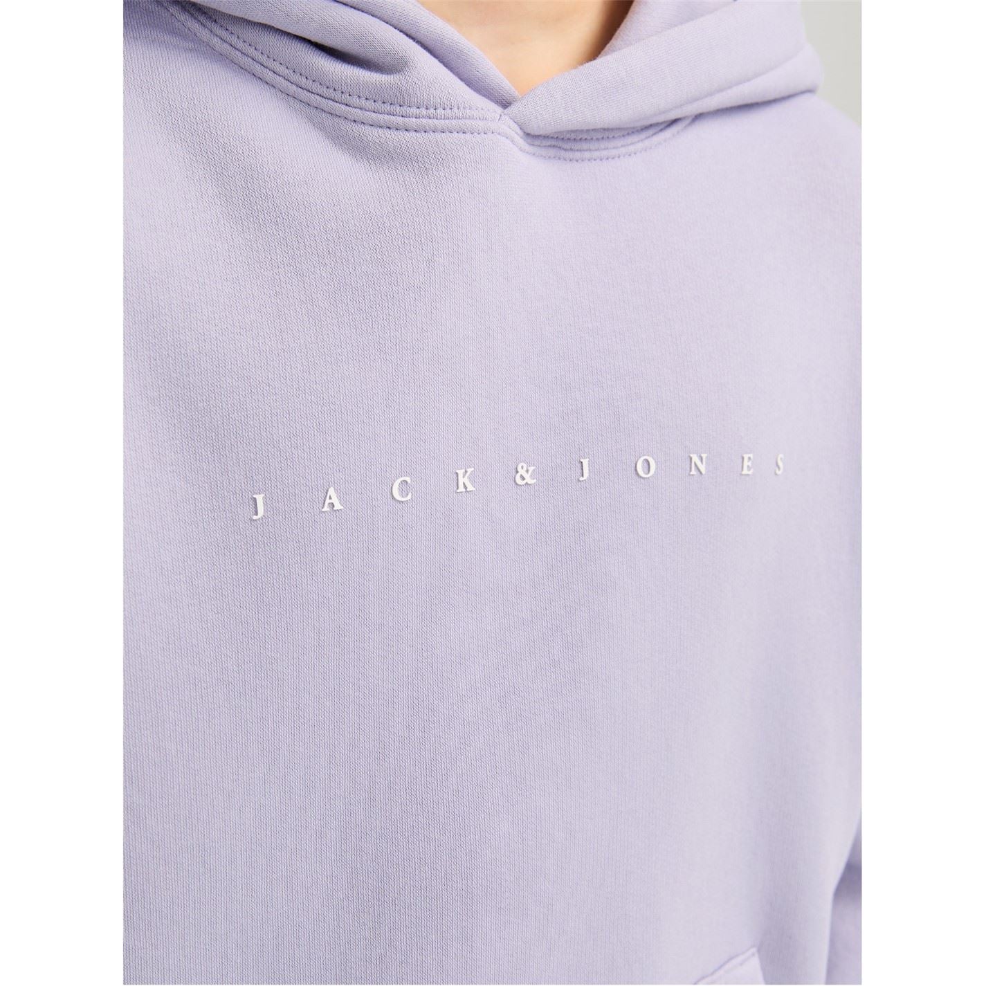 Jack and Jones Star Lettering Hooded Neck Kangaroo Pocket Sweatshirt