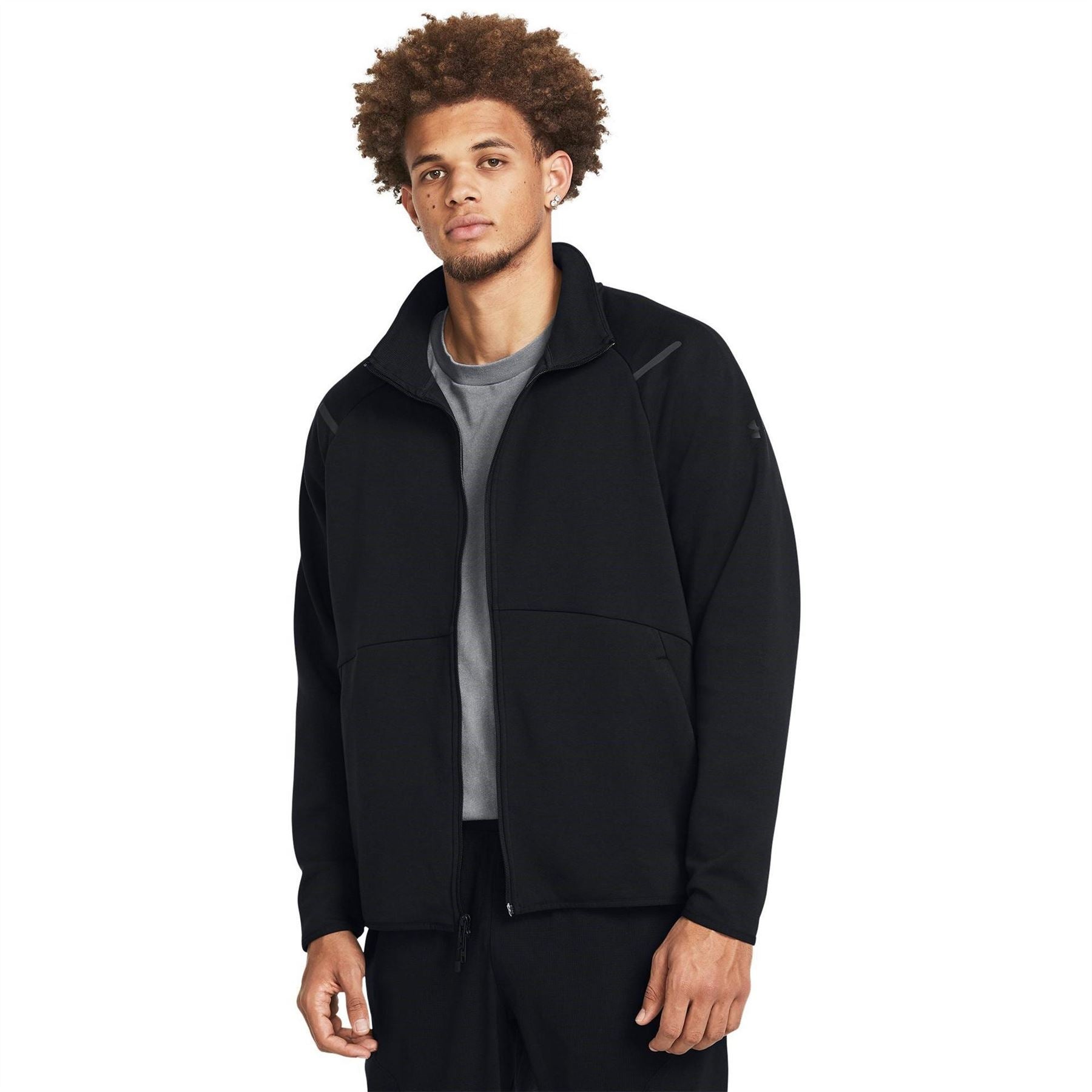 Under Armour Solid Patterned Fleece Jacket
