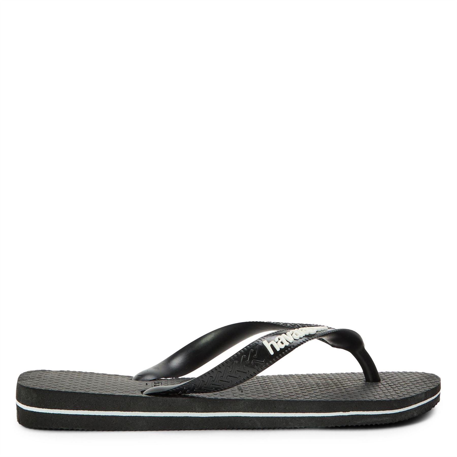 Havaianas Womens Hav. Logo Filete Black Black White Flip Flops