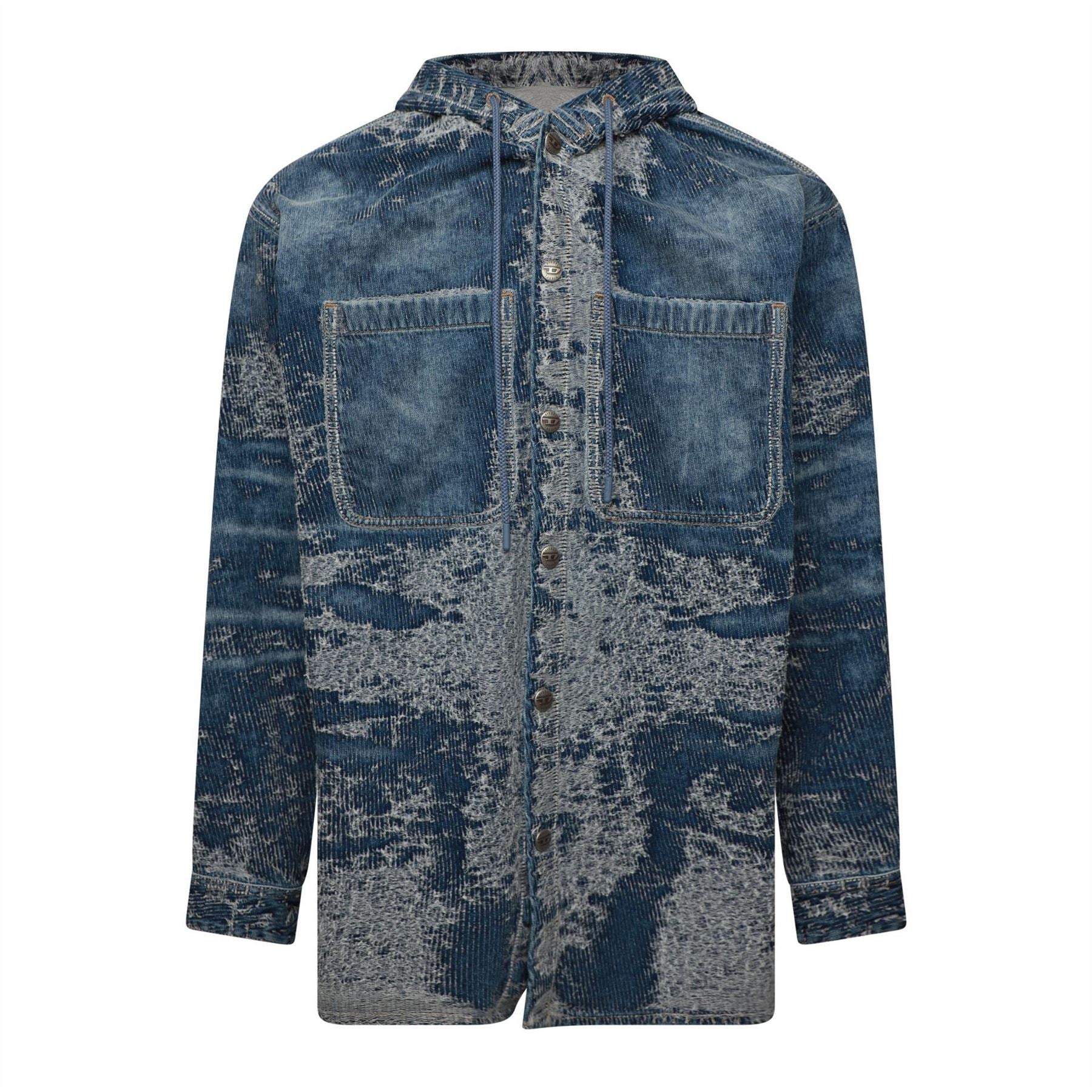 Diesel D Dewnys Hood Long Sleeve Denim Shirt
