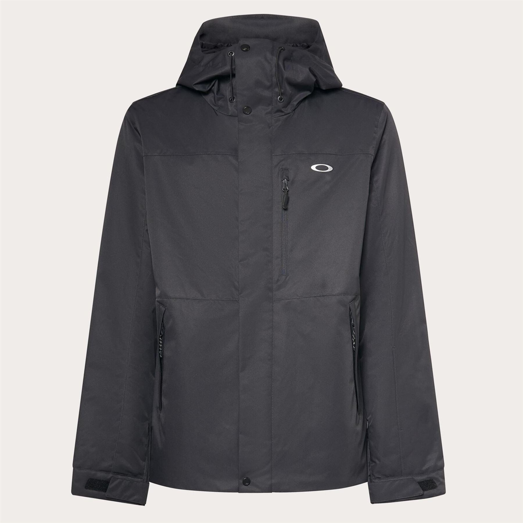 Oakley Westview Solid Patterned Hooded Snap Button Ski Jacket