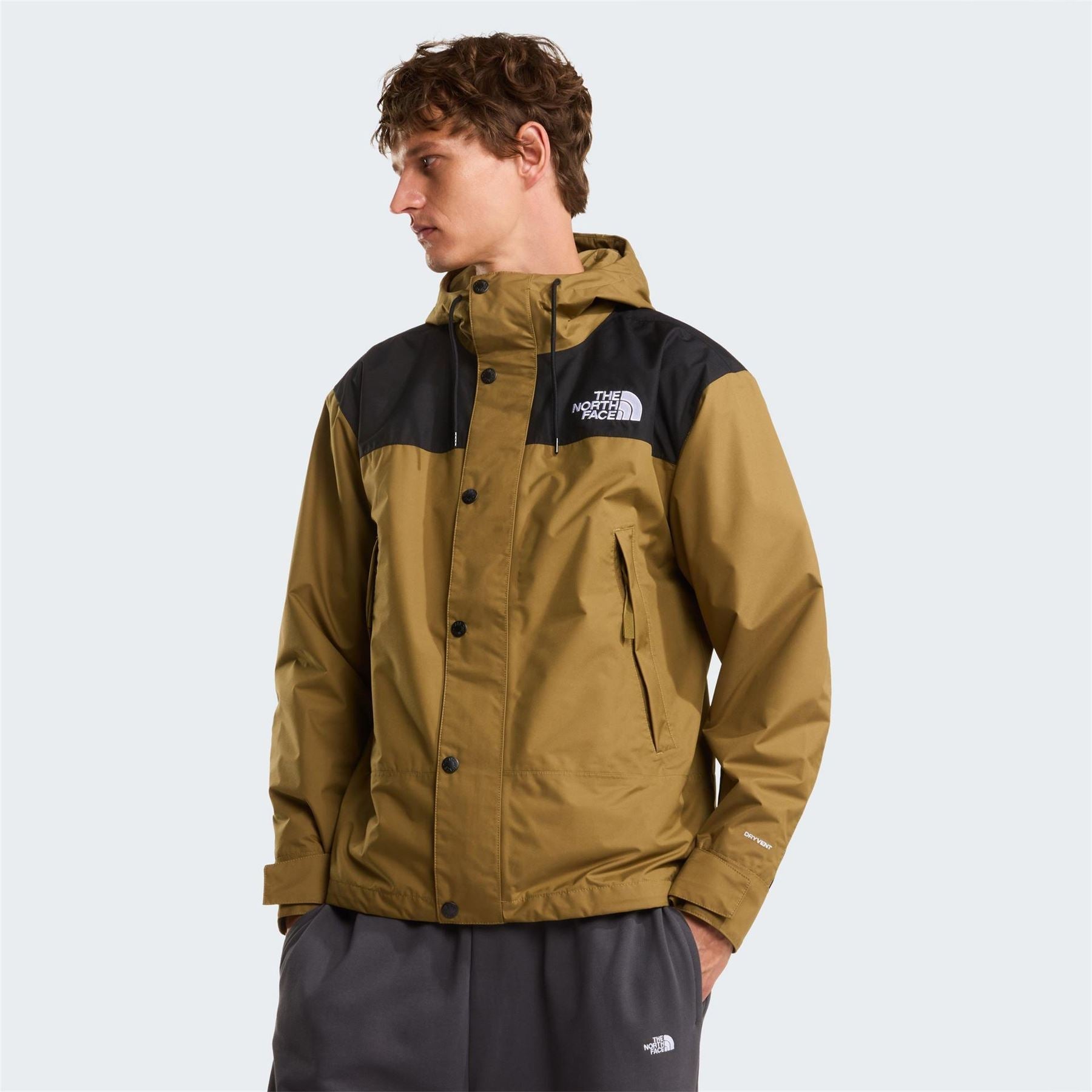 The North Face North Face Reign On Hooded Snap Button Color Block Rain Jacket
