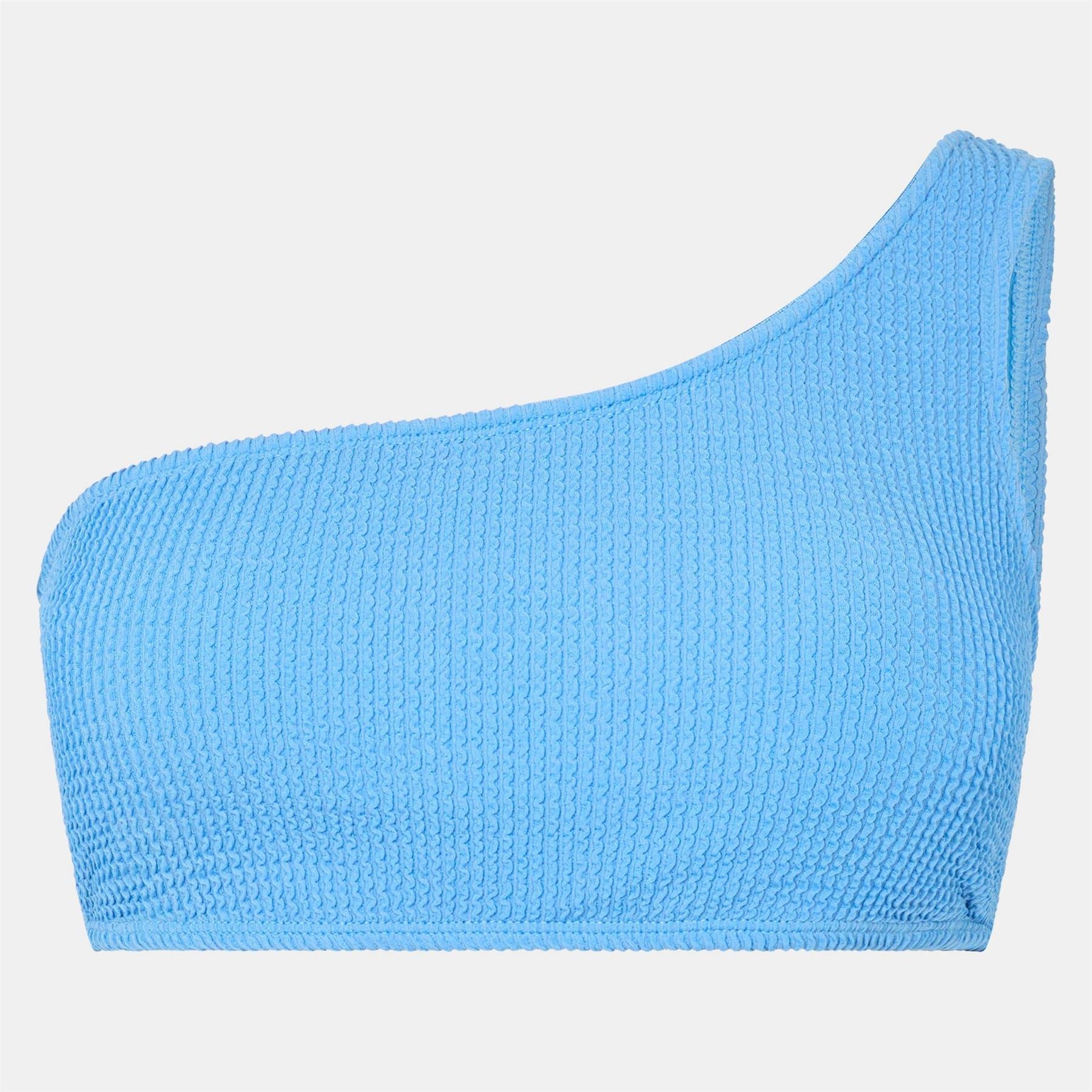 Jack Wills Asymmetric Crinkle Bikini Top