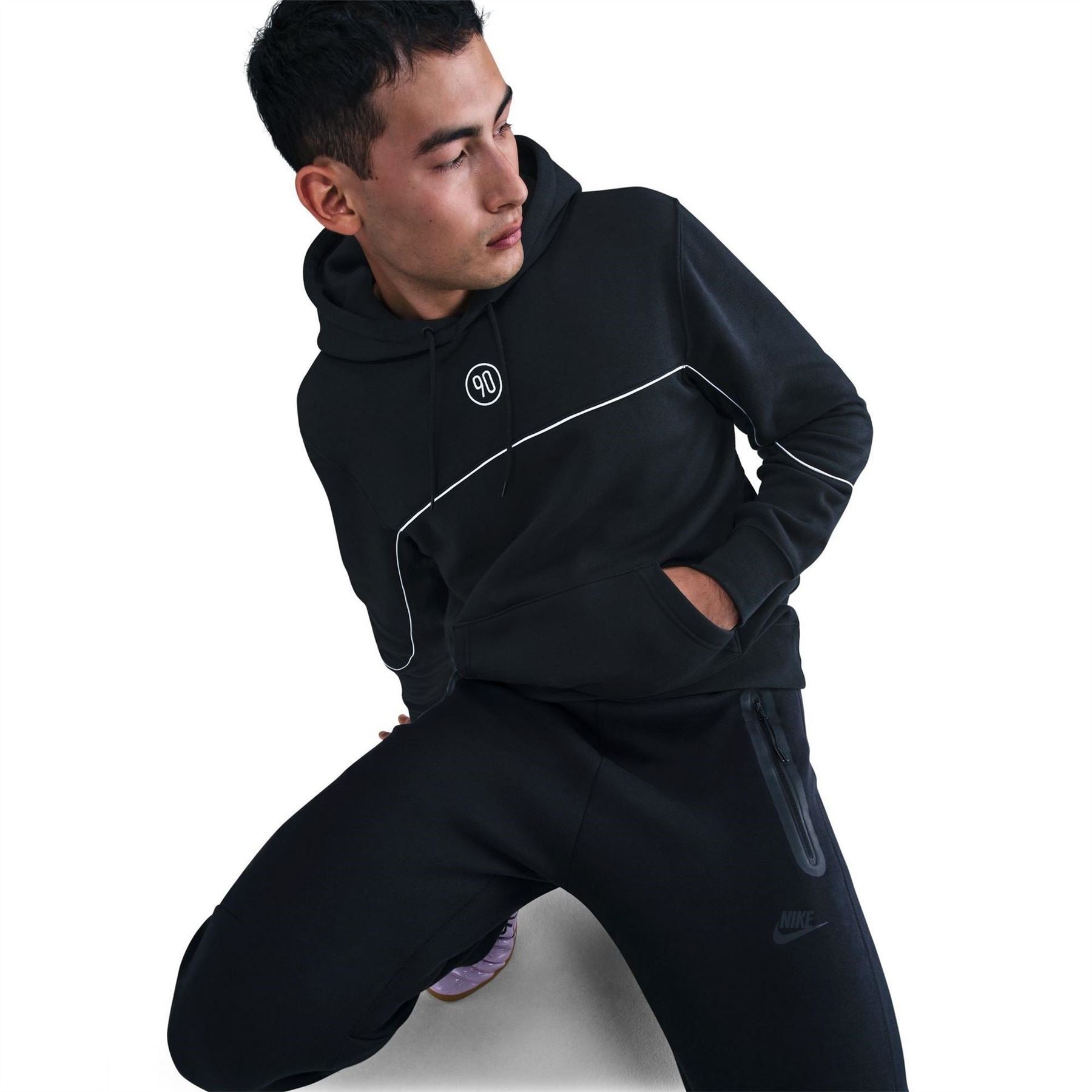 Nike T90 Hooded Neck Long Sleeve Sweatshirt