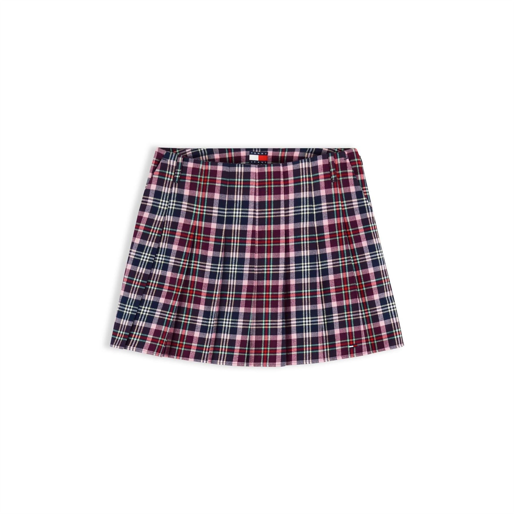Tommy Jeans Tartan Pleated Mini Skirt
